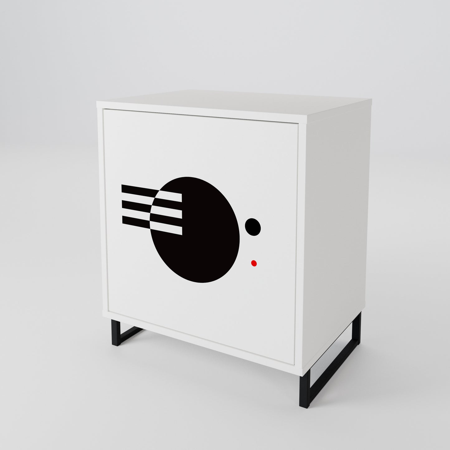 BLACK AND WHITE COMBINATION Μπουφές 1-θύρας