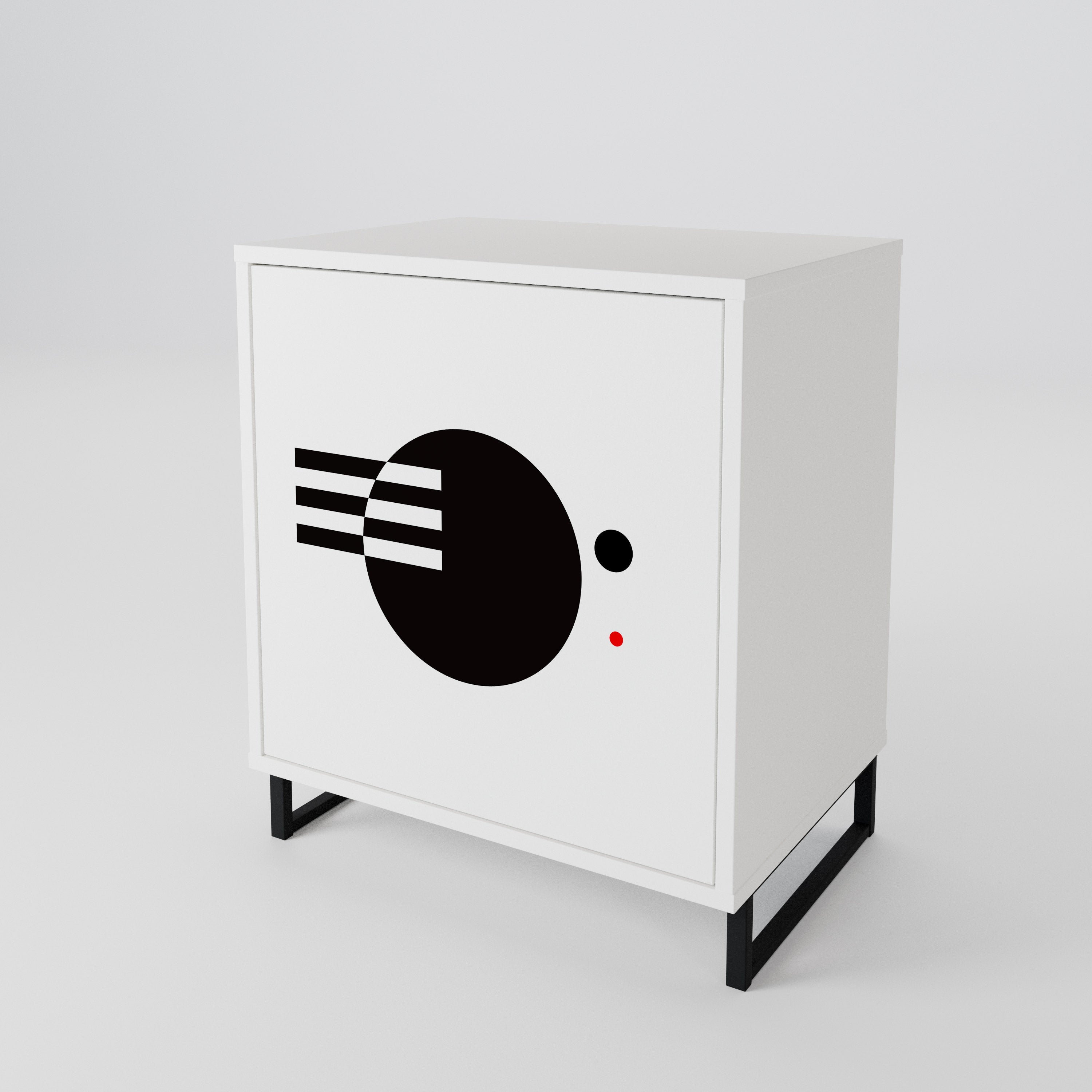 BLACK AND WHITE COMBINATION Μπουφές 1-θύρας