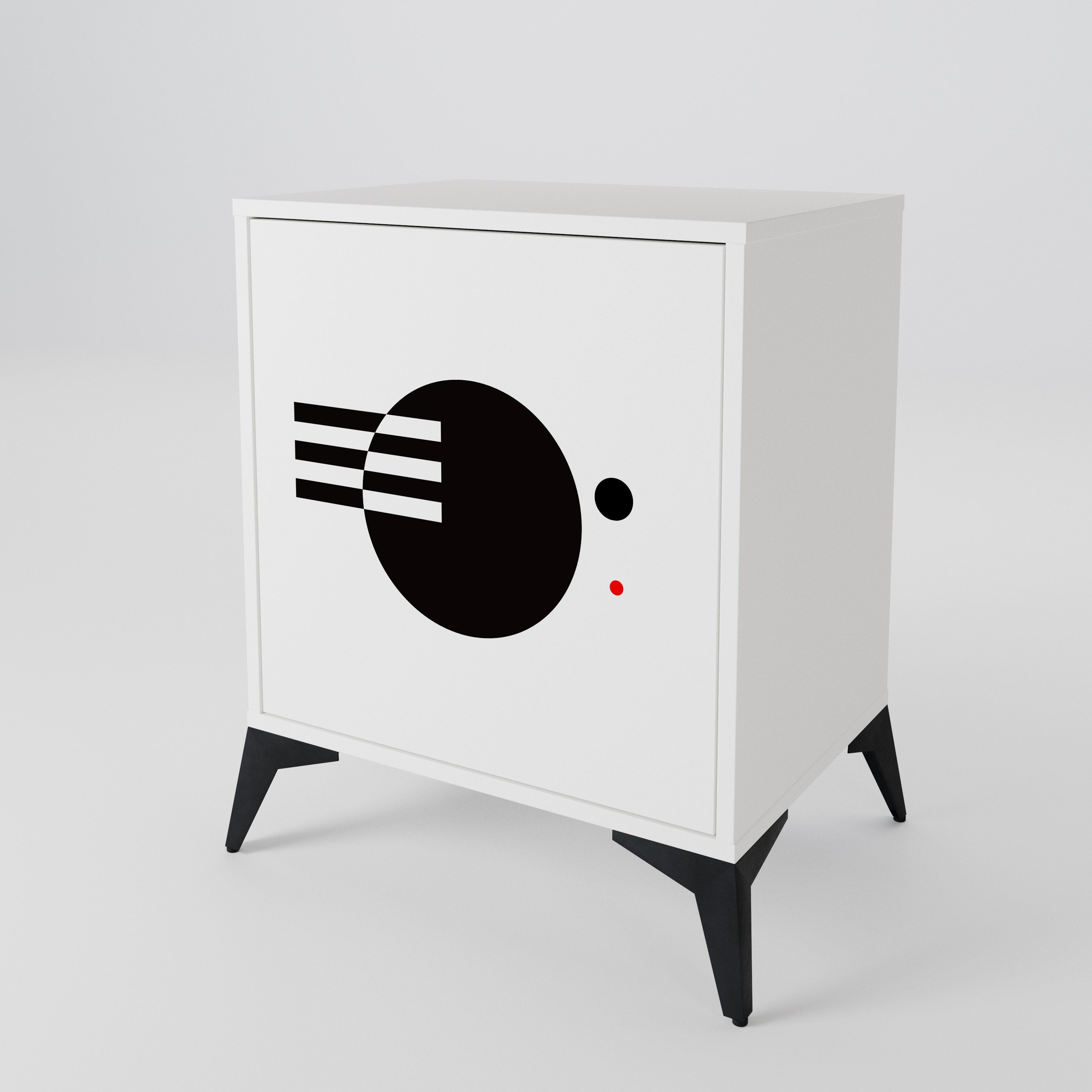 BLACK AND WHITE COMBINATION Μπουφές 1-θύρας