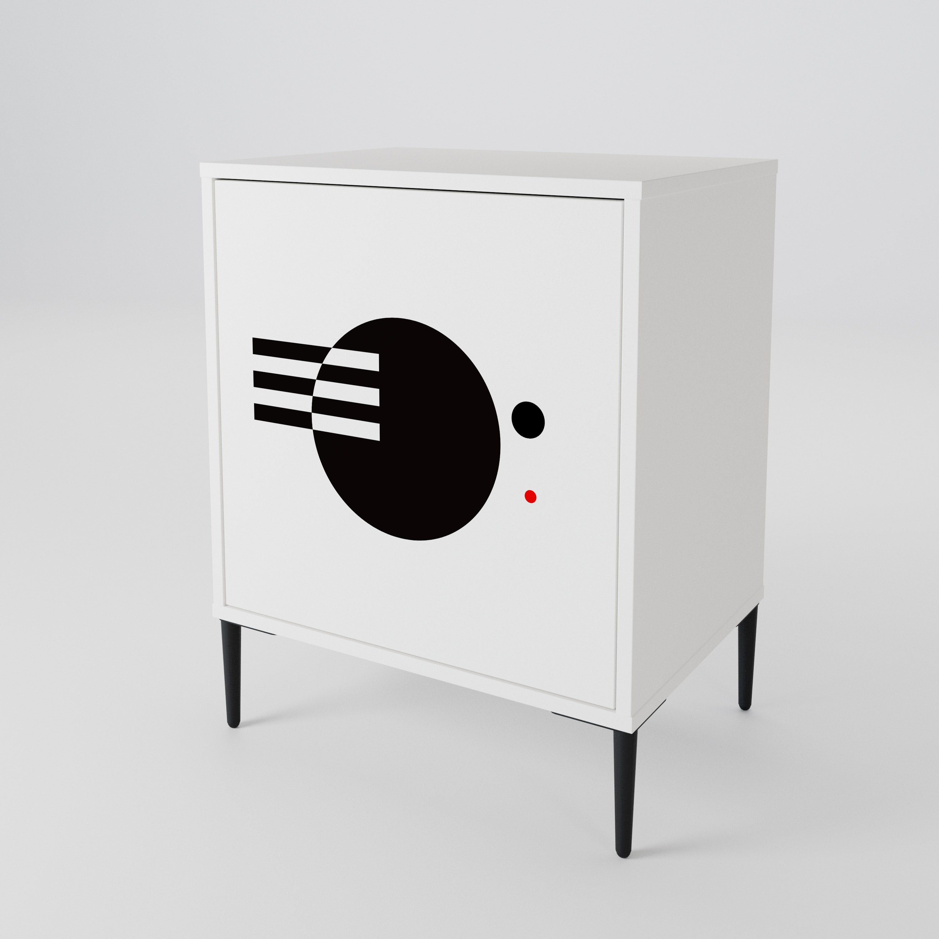 BLACK AND WHITE COMBINATION Μπουφές 1-θύρας