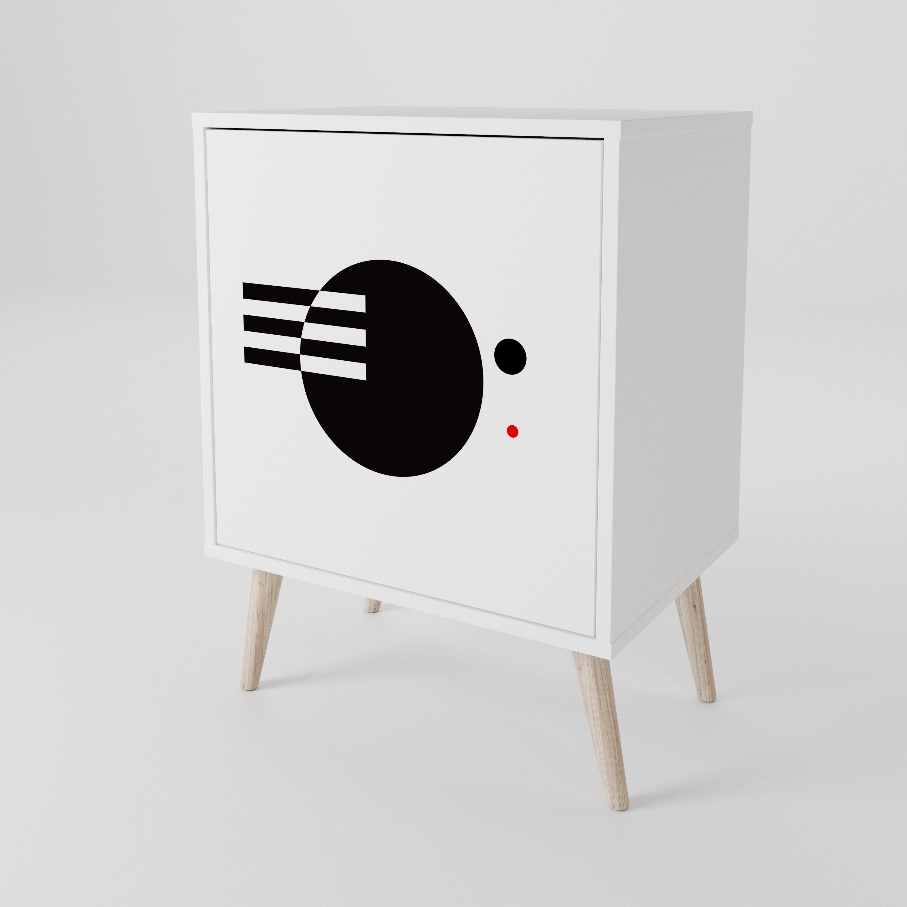 BLACK AND WHITE COMBINATION Μπουφές 1-θύρας