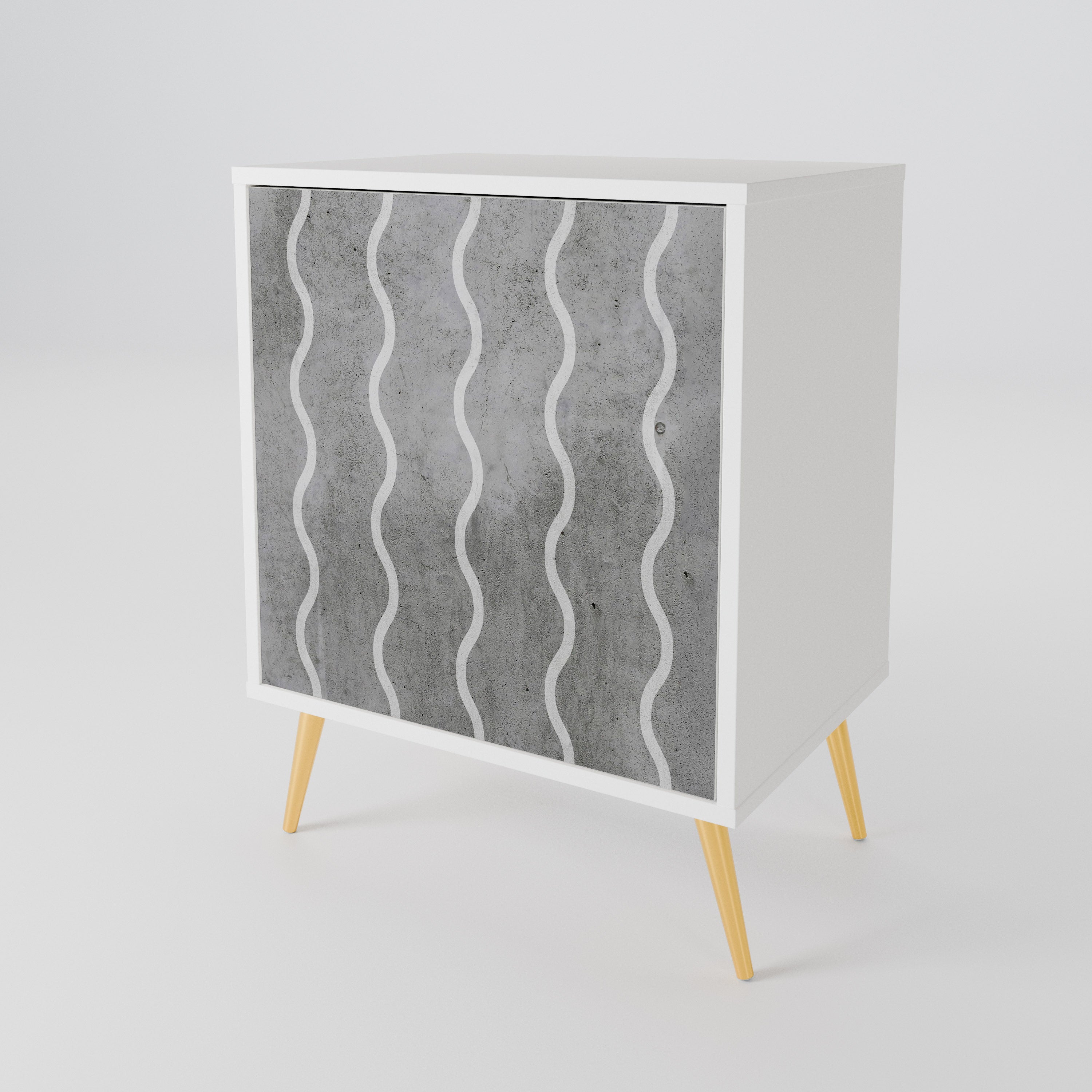 WAVES OF CONCRETE 1-Door Sideboard