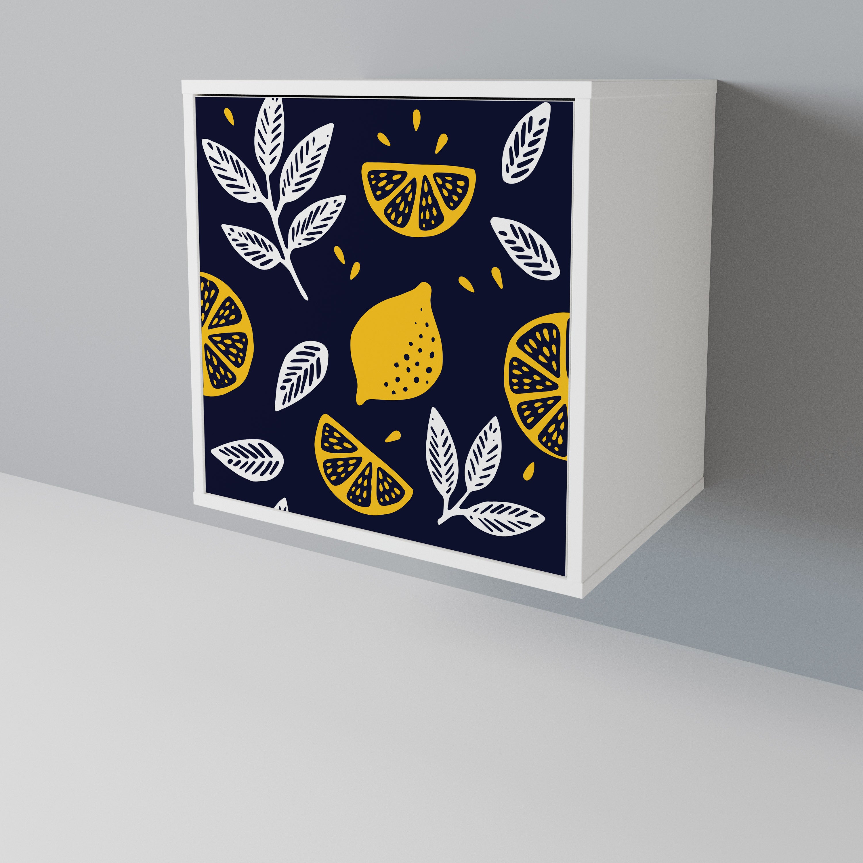 CITRUS BLACK AND WHITE 1-Door Sideboard