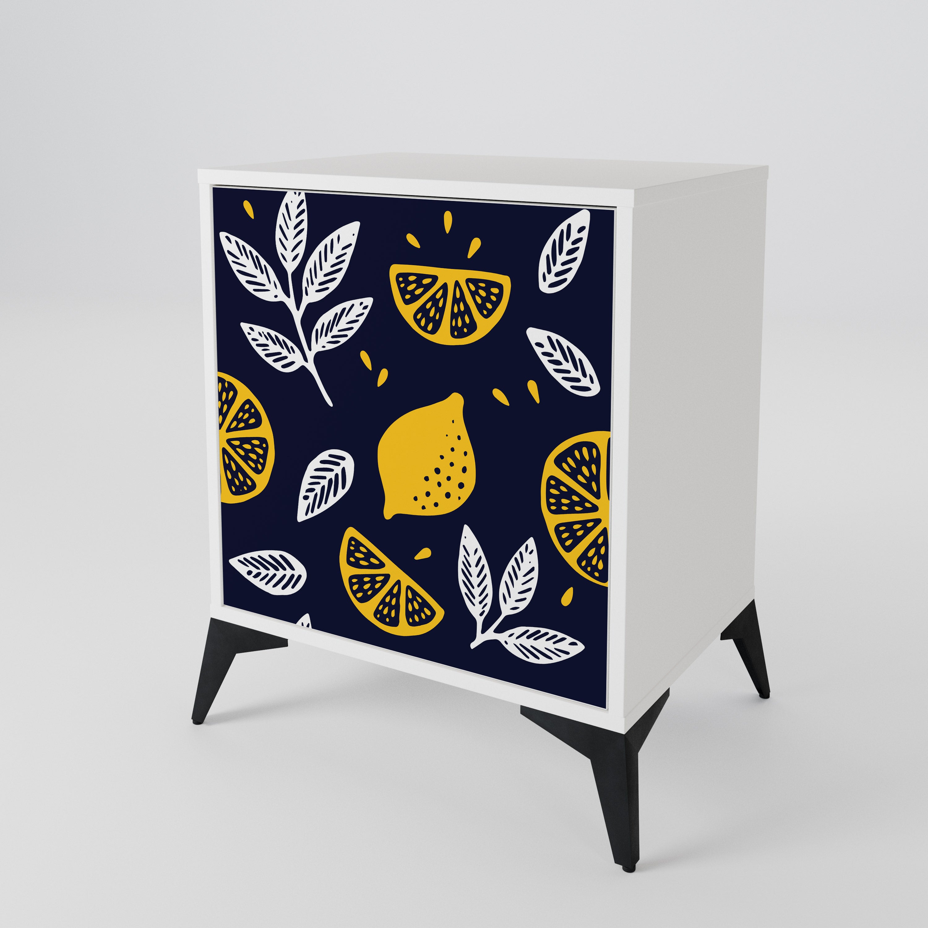 CITRUS BLACK AND WHITE 1-Door Sideboard