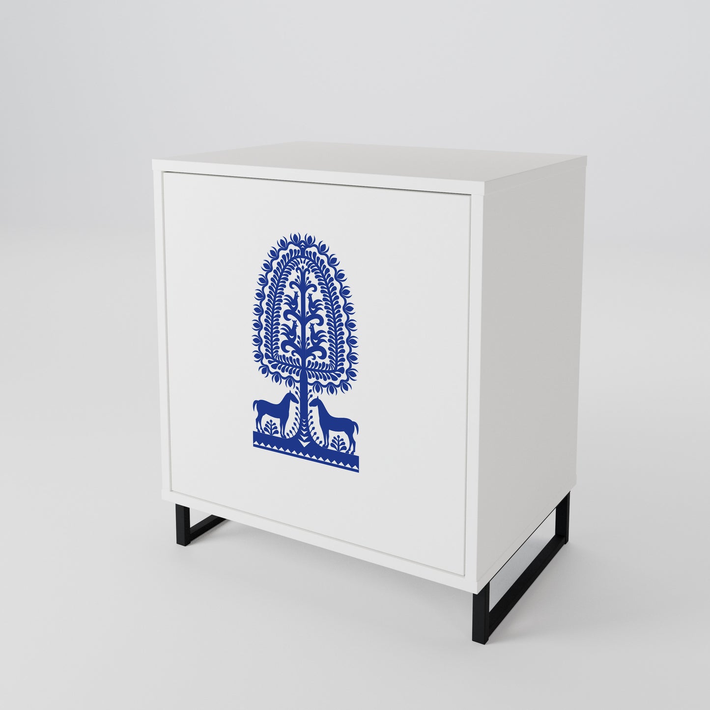 POLISH FOLK ART 1-Door Sideboard