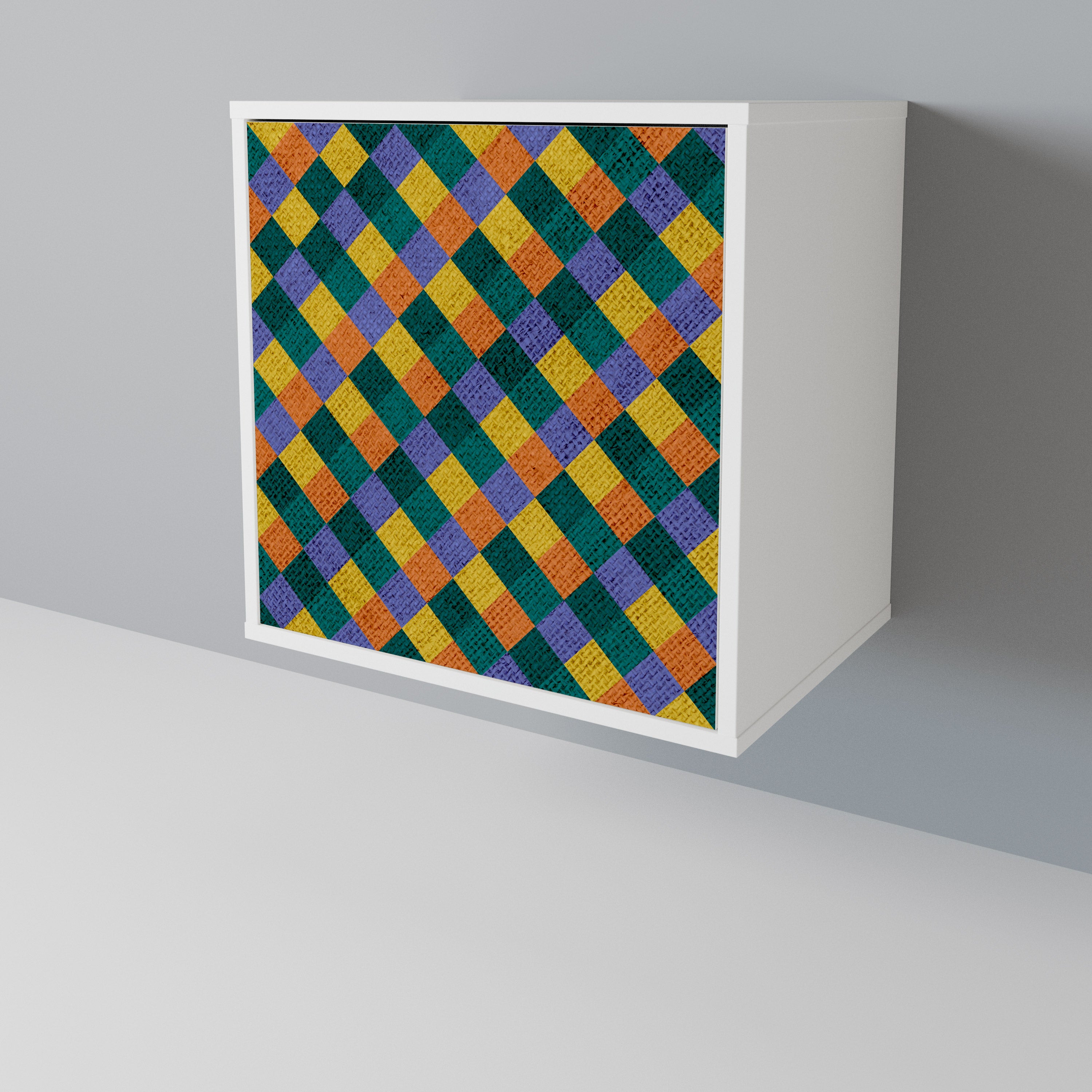 PAINTED SQUARES MIX Μπουφές 1-θύρας