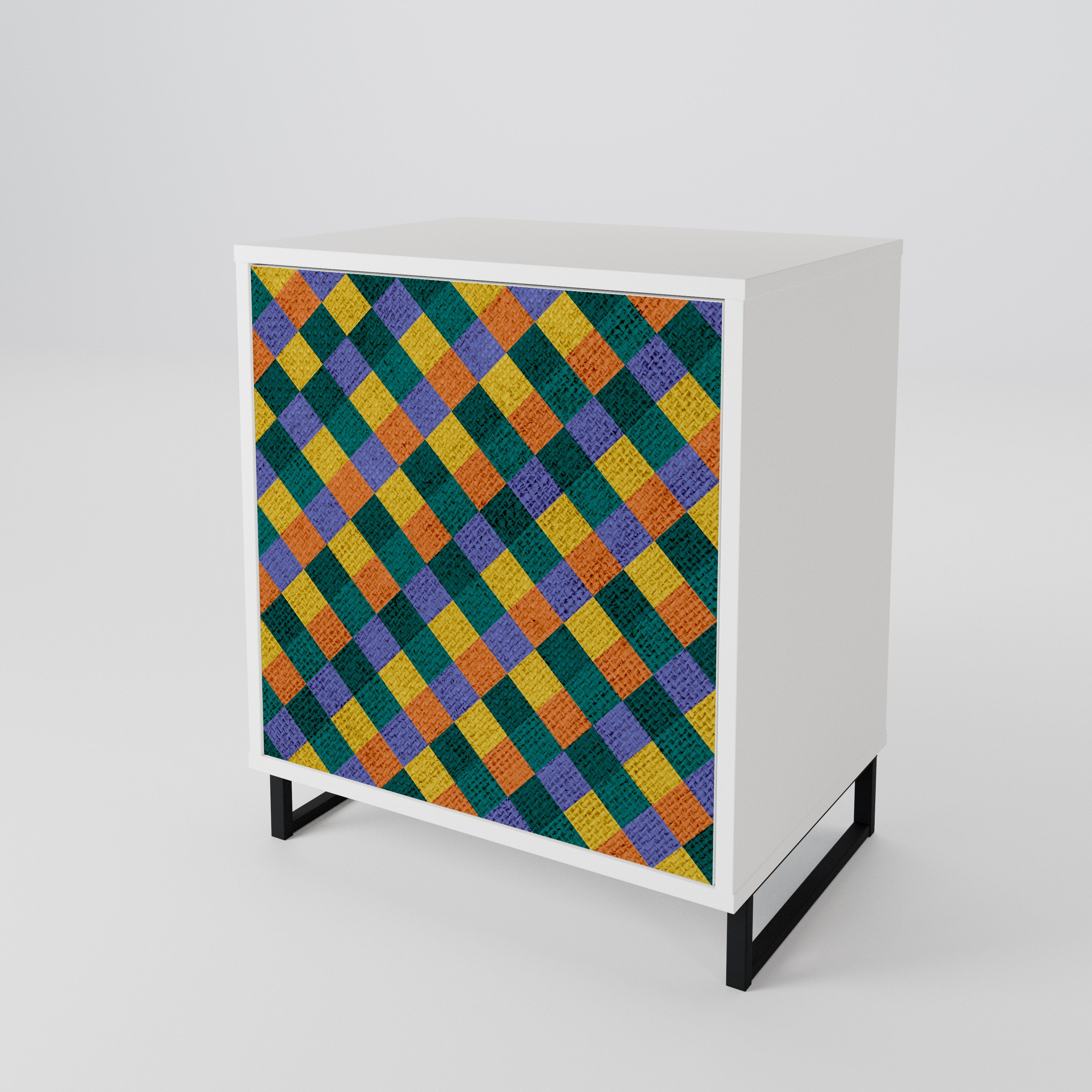 PAINTED SQUARES MIX Μπουφές 1-θύρας