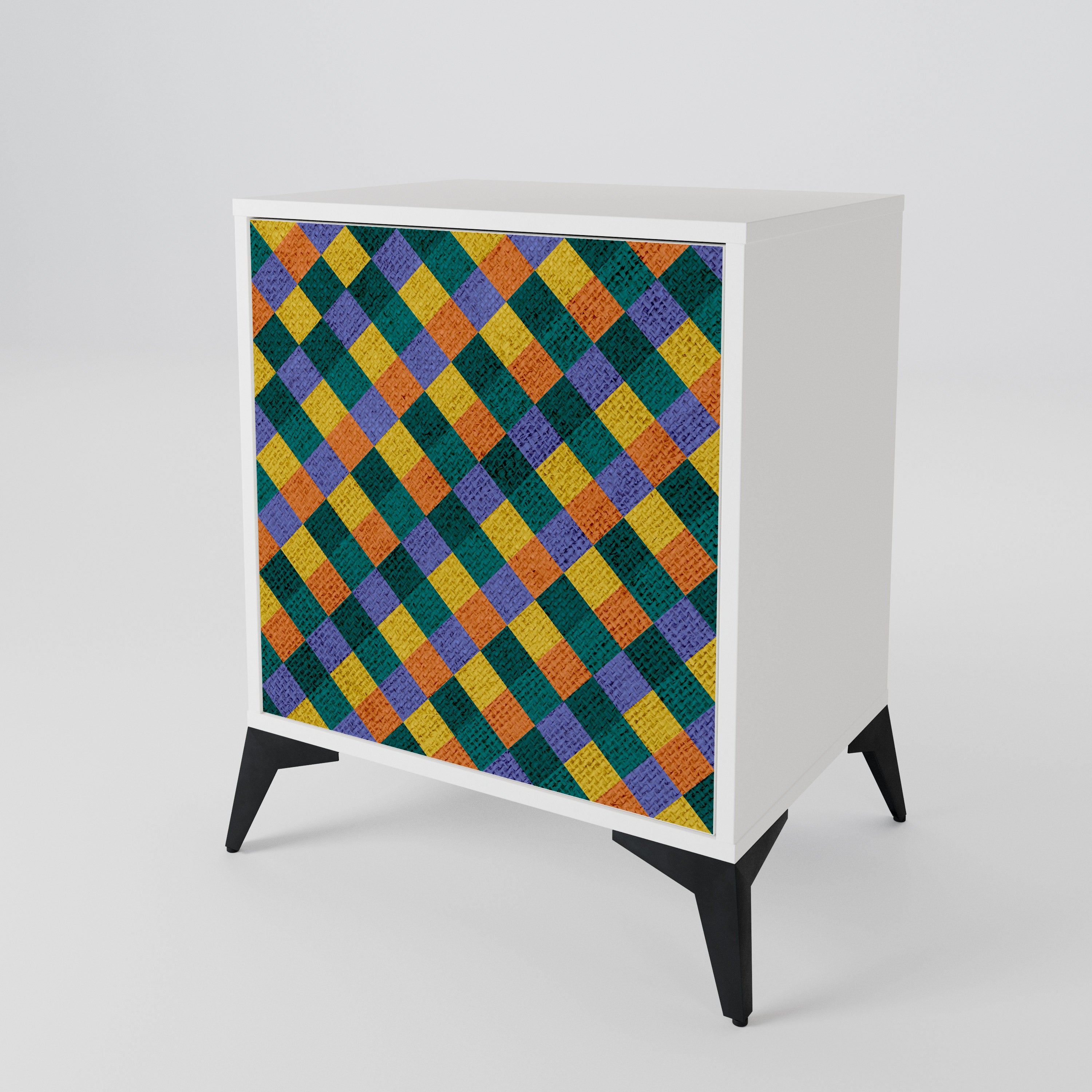 PAINTED SQUARES MIX Μπουφές 1-θύρας