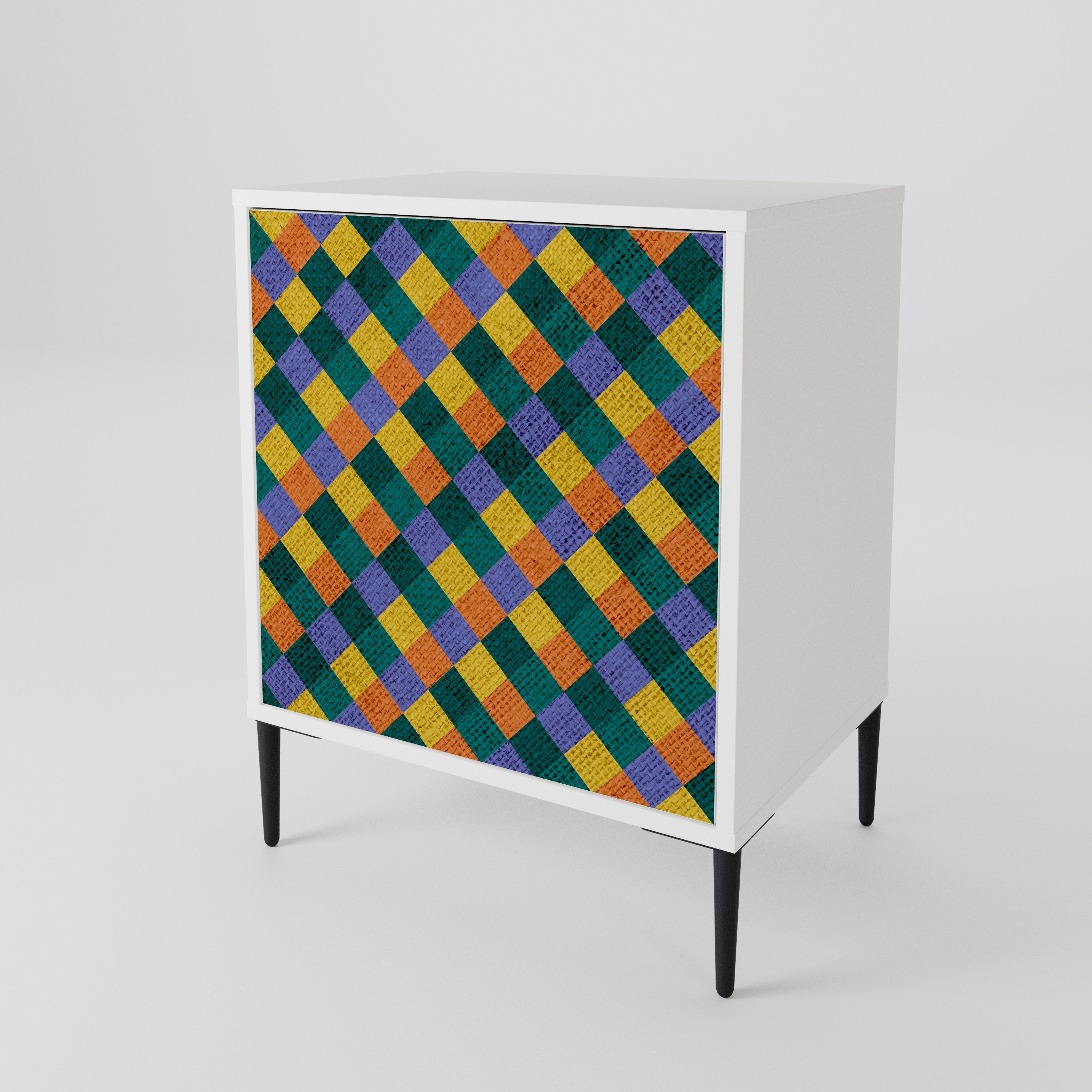 PAINTED SQUARES MIX Μπουφές 1-θύρας