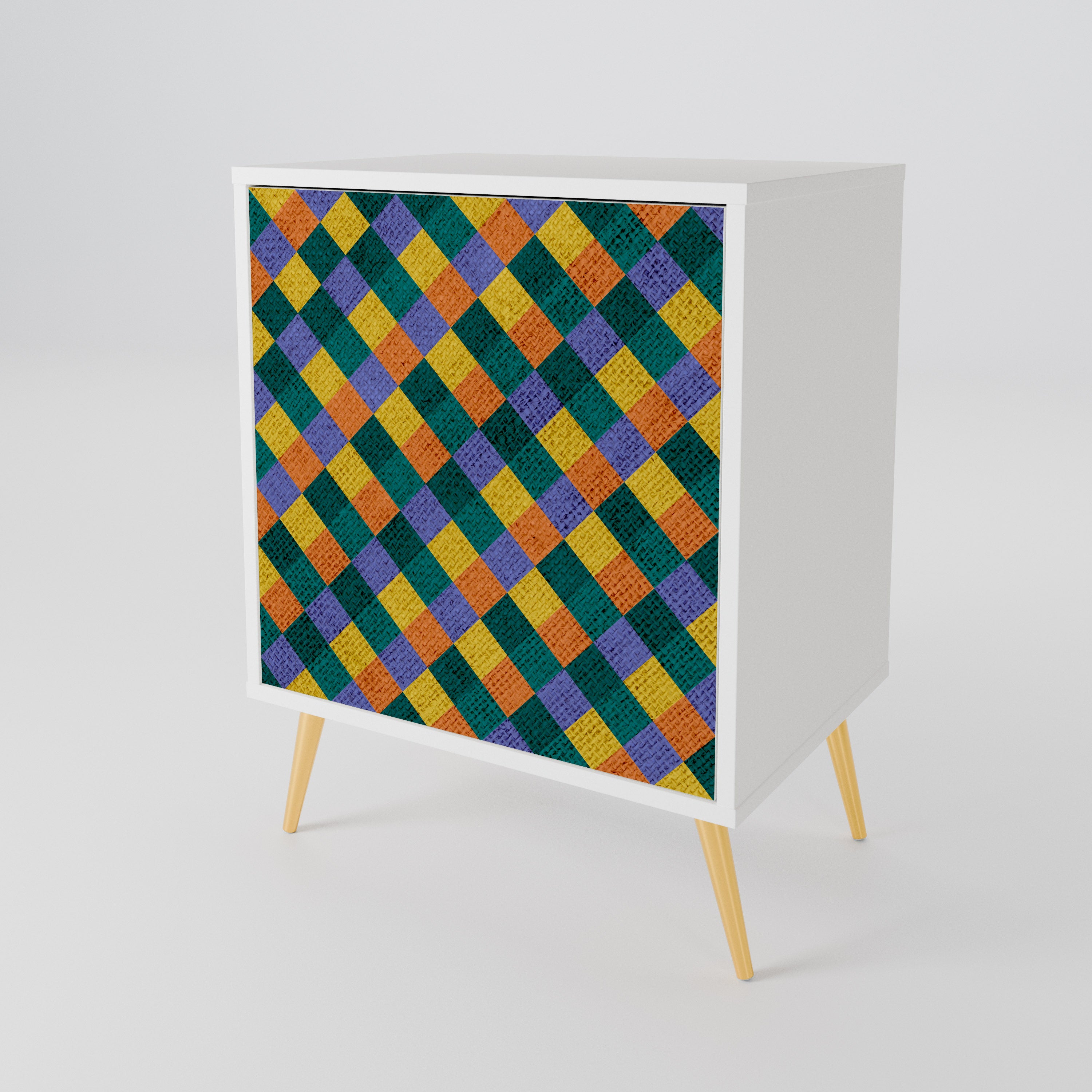 PAINTED SQUARES MIX Μπουφές 1-θύρας
