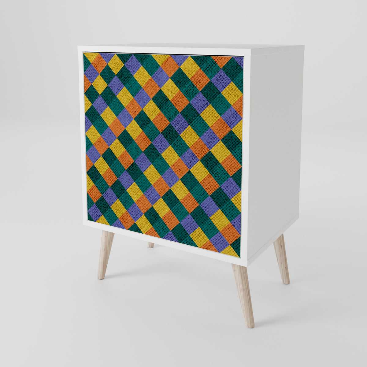 PAINTED SQUARES MIX Μπουφές 1-θύρας