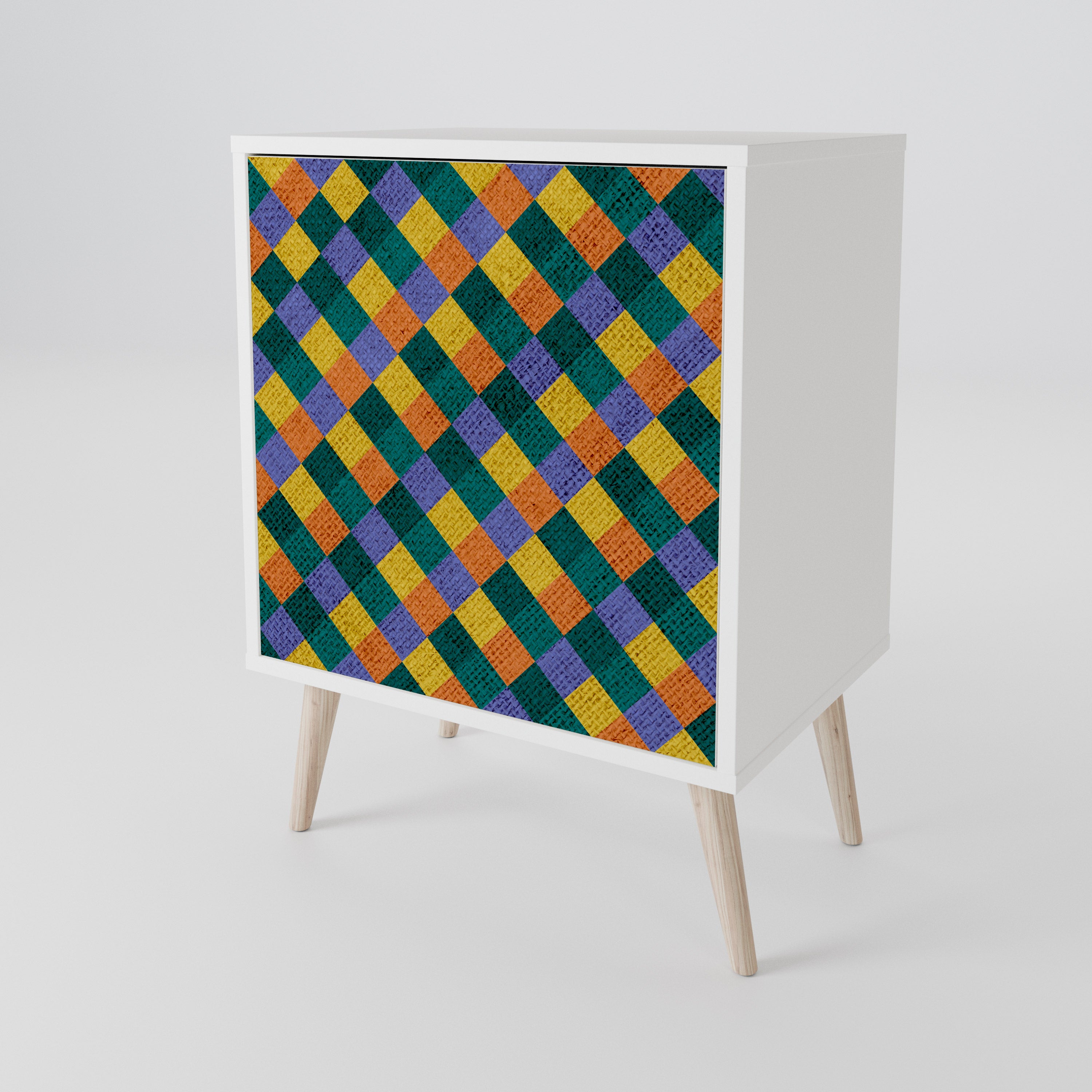 PAINTED SQUARES MIX Μπουφές 1-θύρας