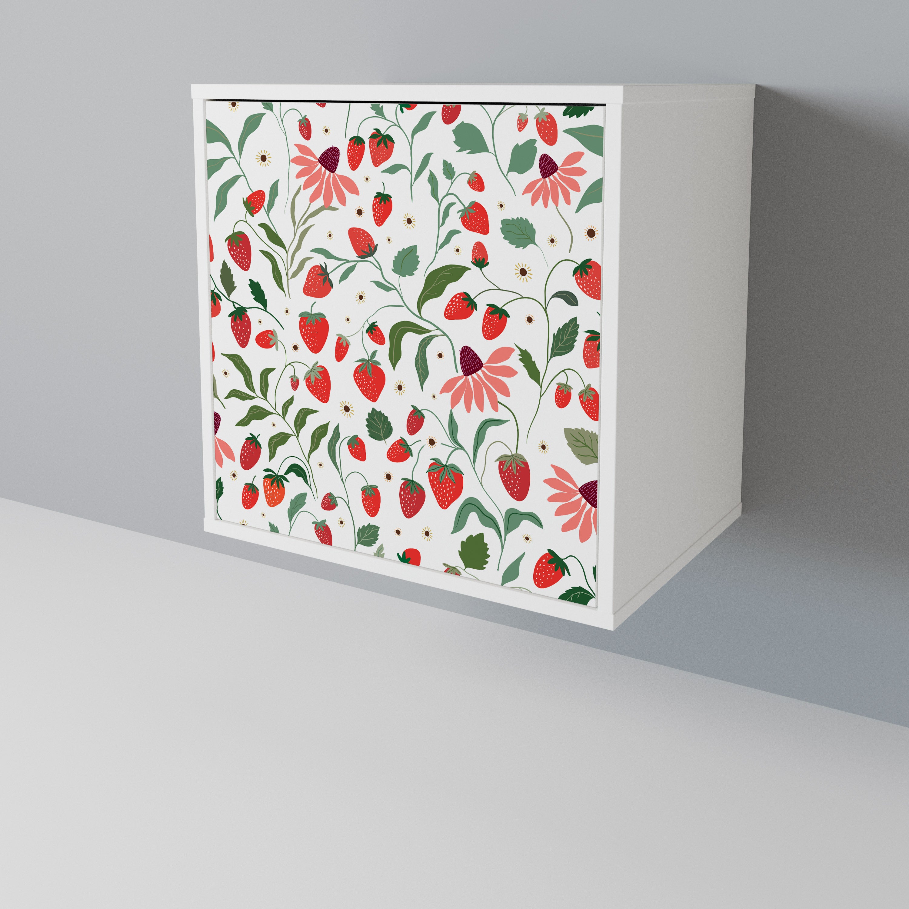 FLOWERS AND STRAWBERRIES Μπουφές 1-θύρας