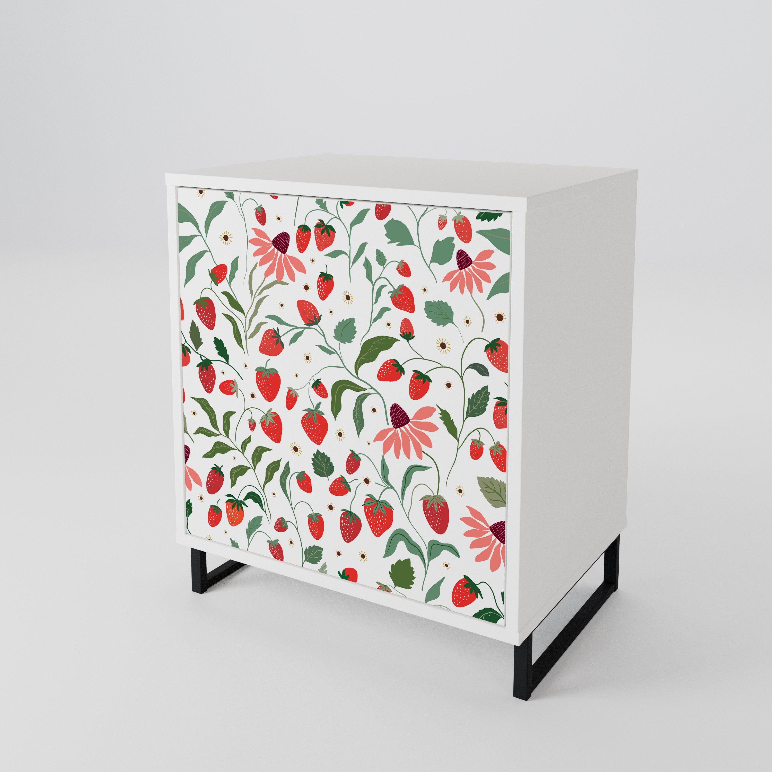 FLOWERS AND STRAWBERRIES Μπουφές 1-θύρας
