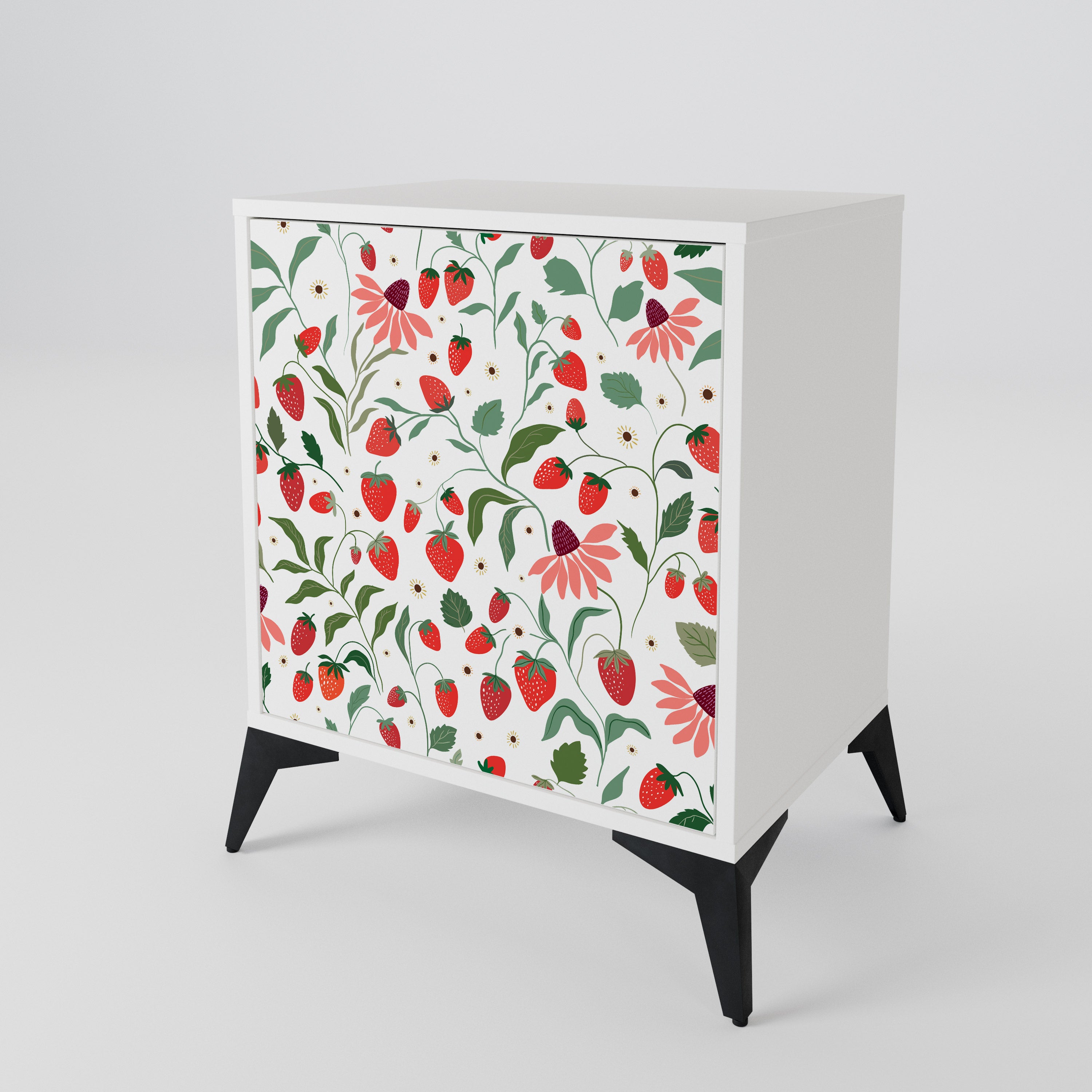 FLOWERS AND STRAWBERRIES Μπουφές 1-θύρας