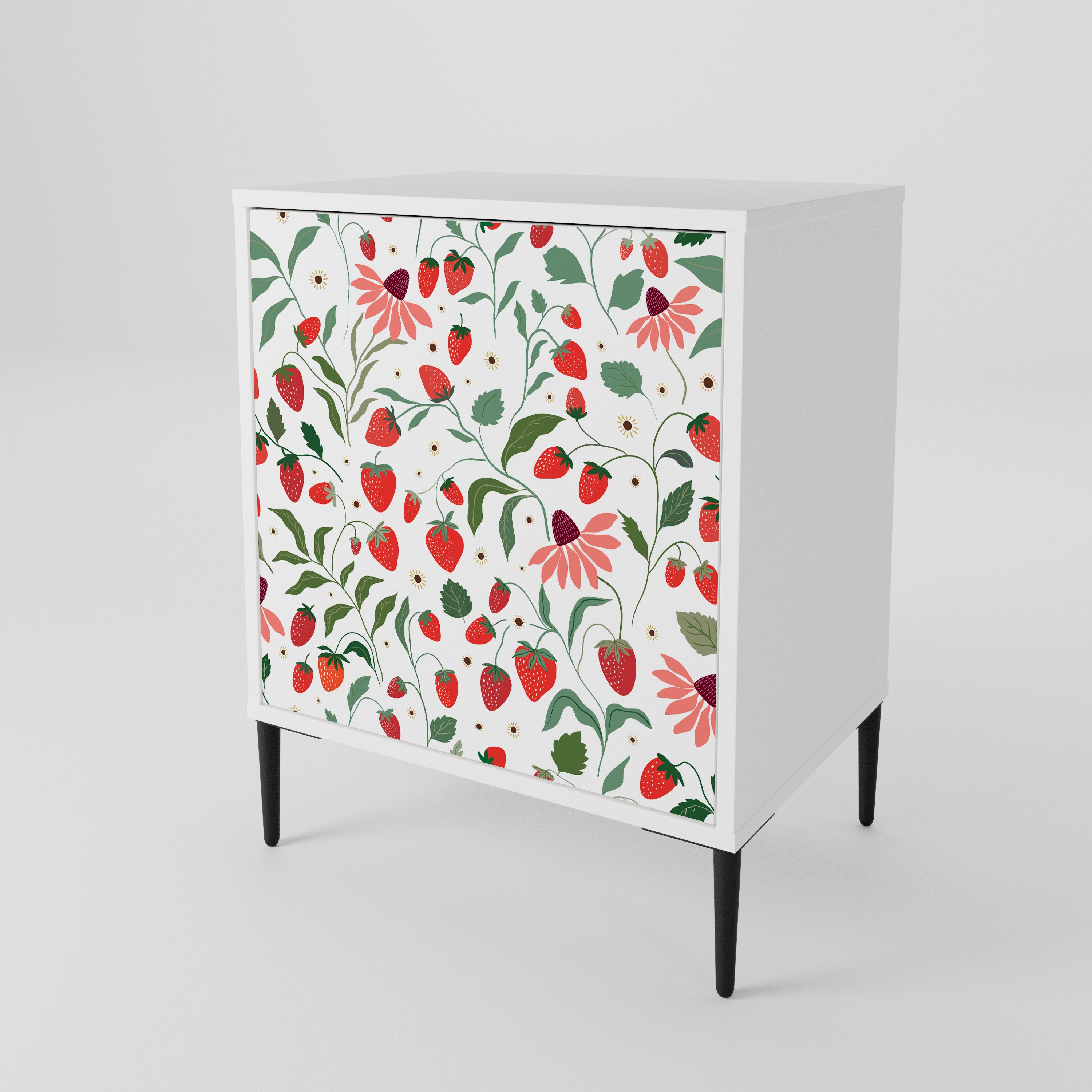FLOWERS AND STRAWBERRIES Μπουφές 1-θύρας