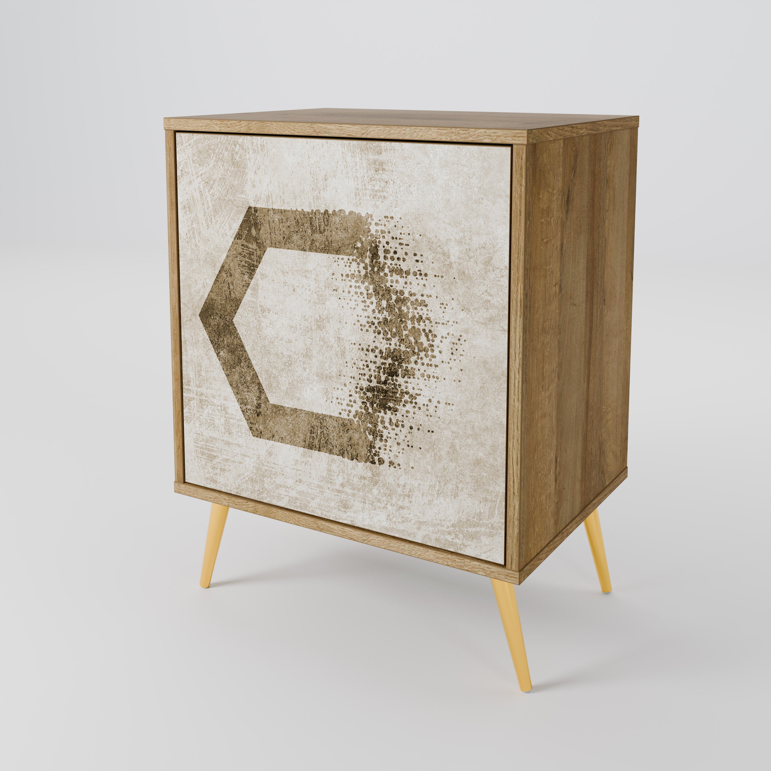 HEXAGONAL SHAPES 1-Door Sideboard