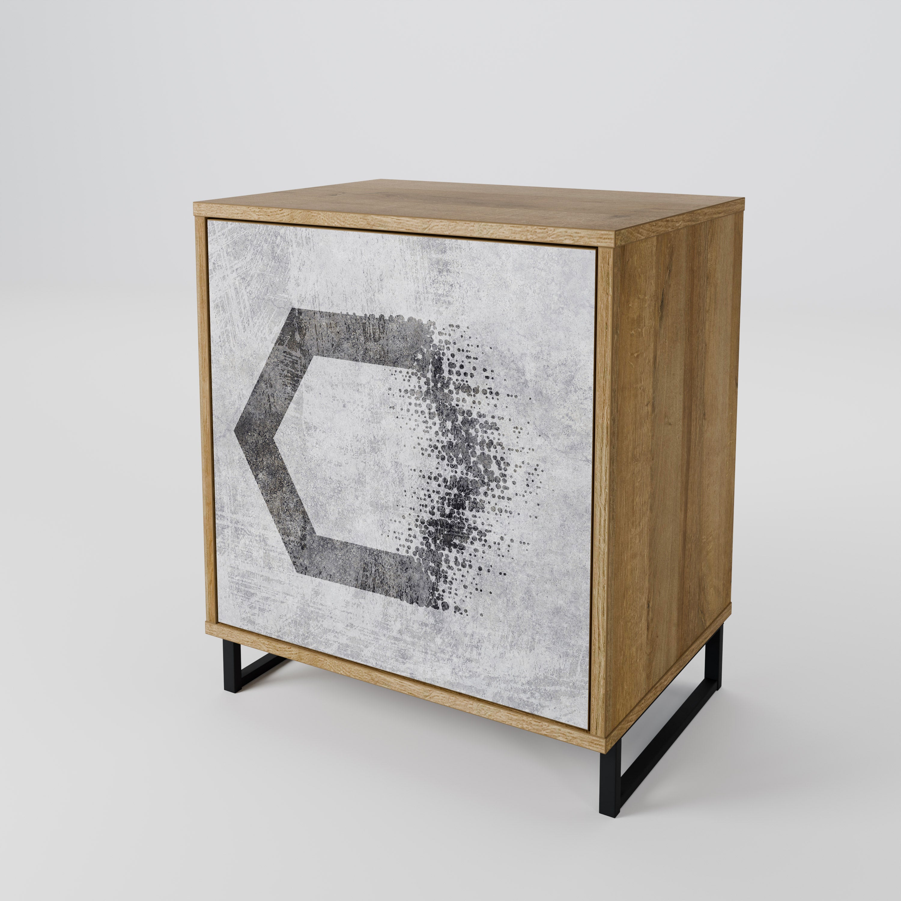 HEXAGONAL FIGURES 1-Door Sideboard