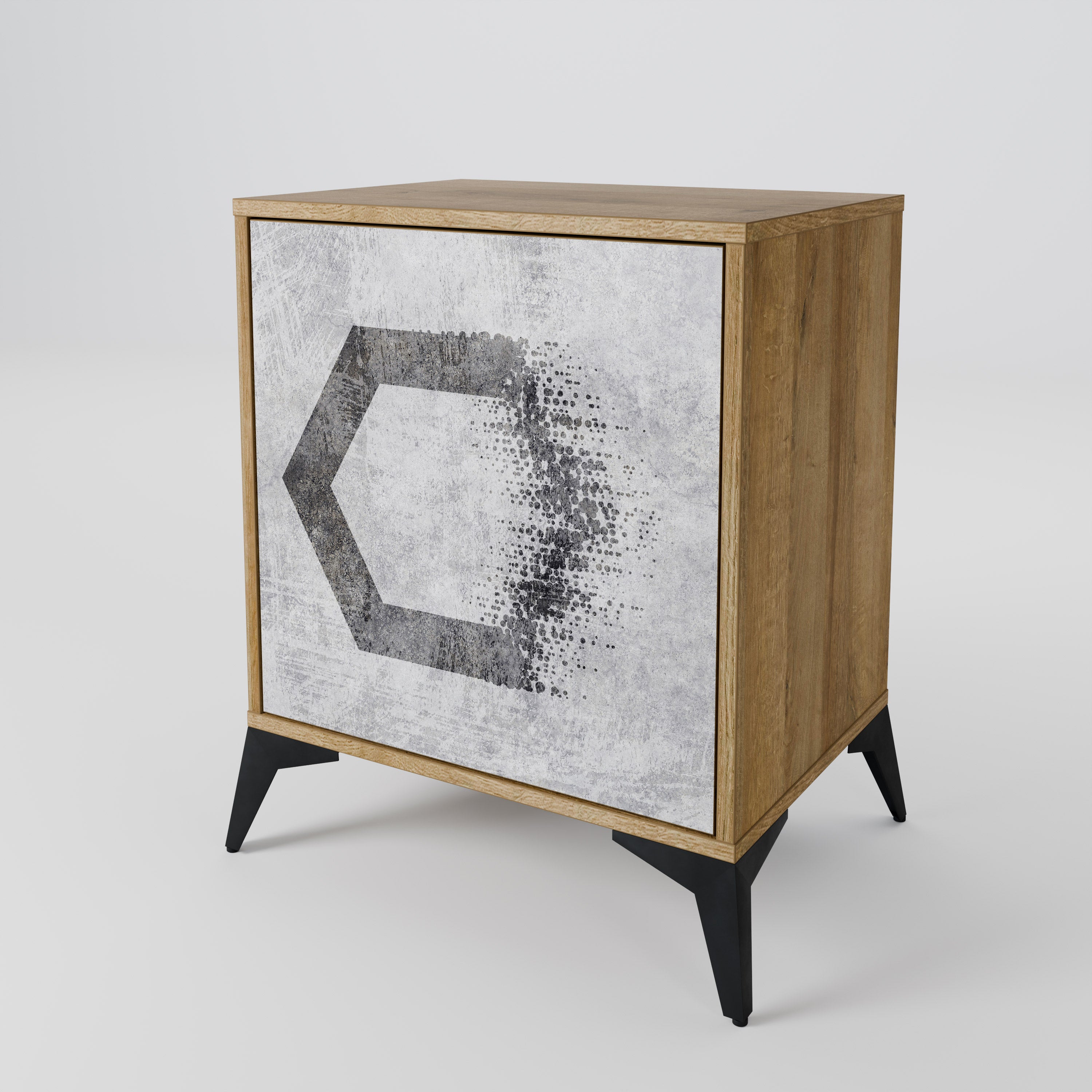 HEXAGONAL FIGURES 1-Door Sideboard