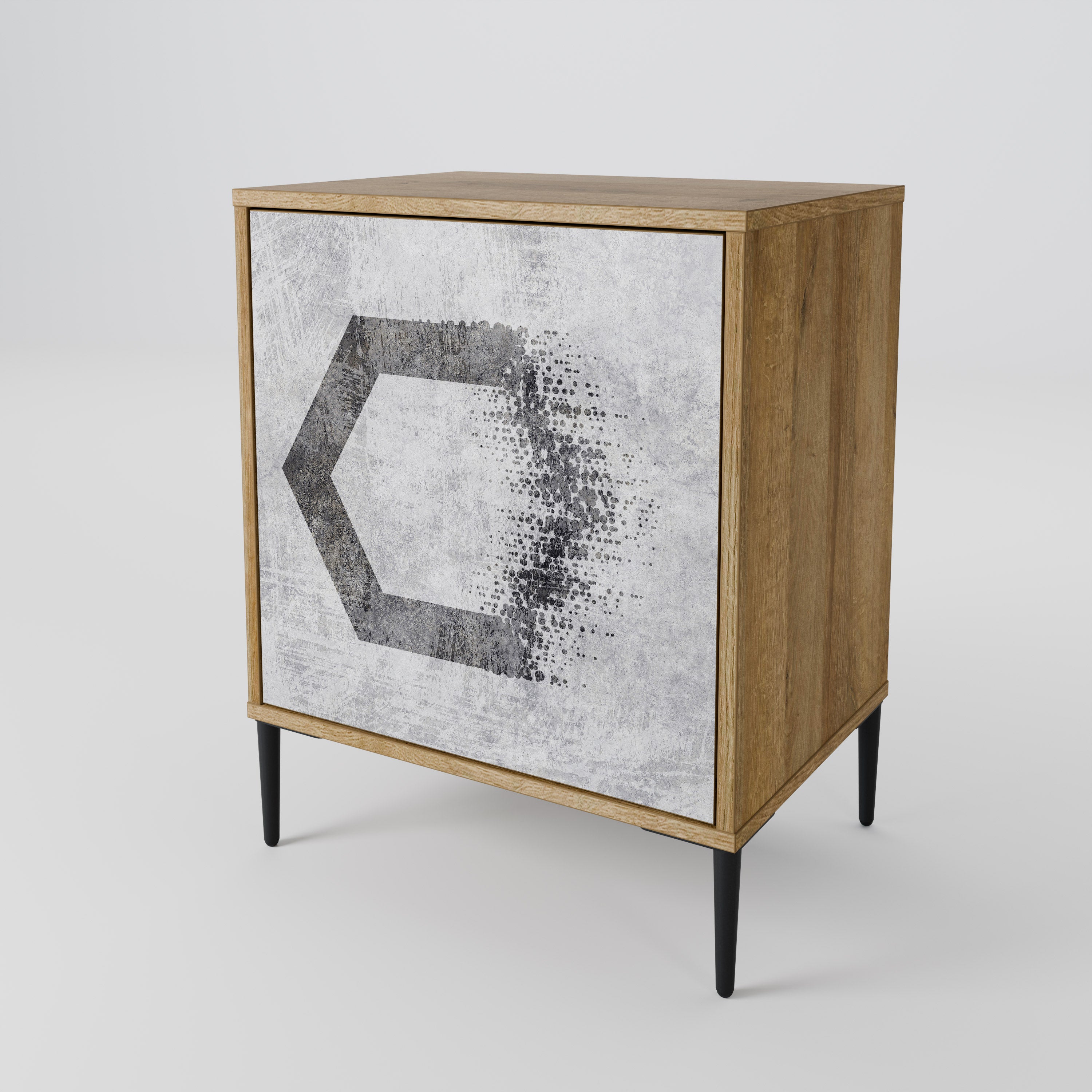 HEXAGONAL FIGURES 1-Door Sideboard
