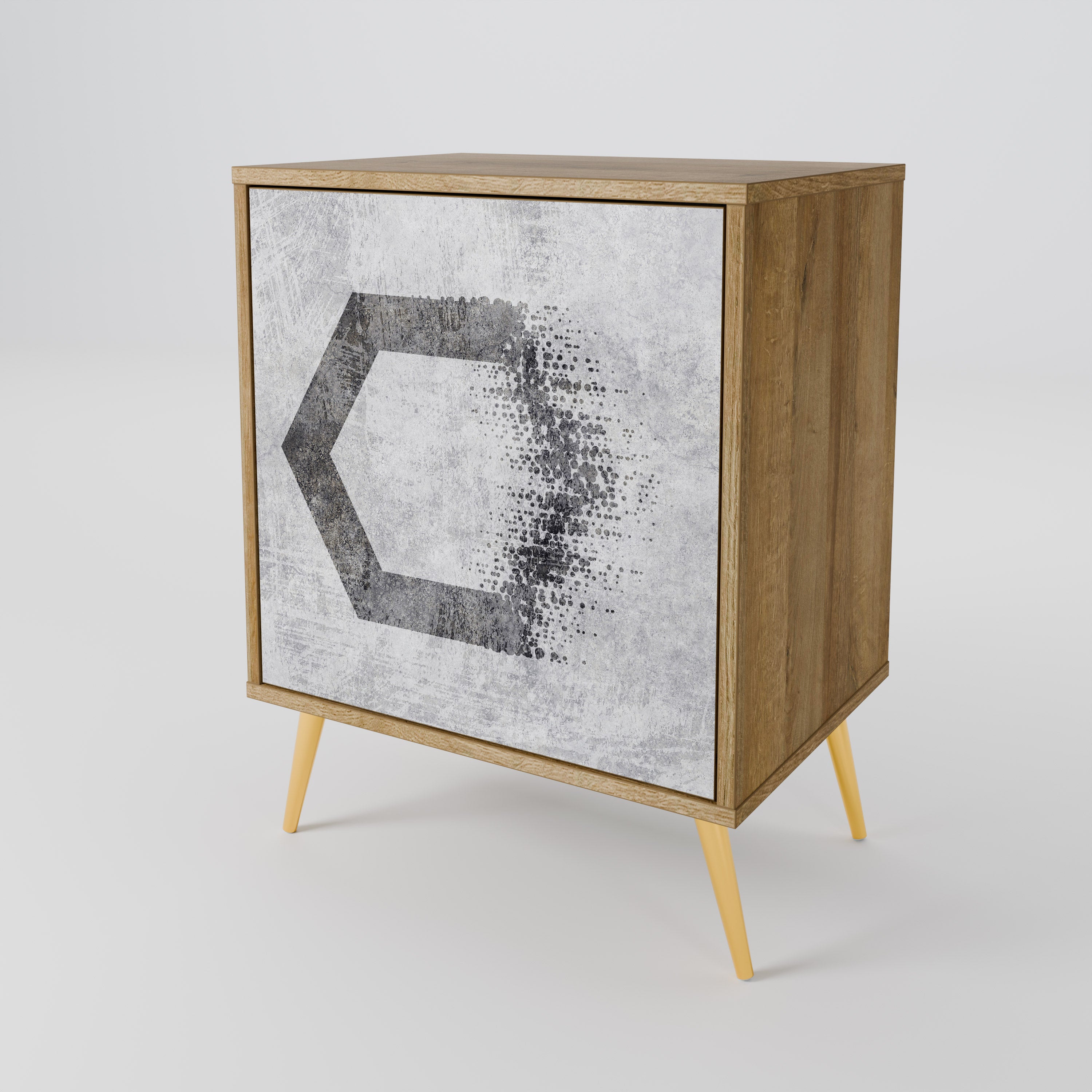 HEXAGONAL FIGURES 1-Door Sideboard
