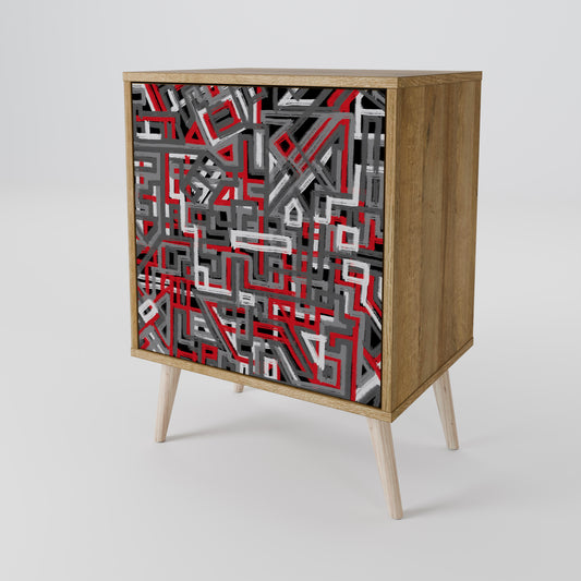BROKEN LINES 1-Door Sideboard