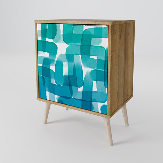 TURQUOISE RECTANGLES Μπουφές 1-θύρας