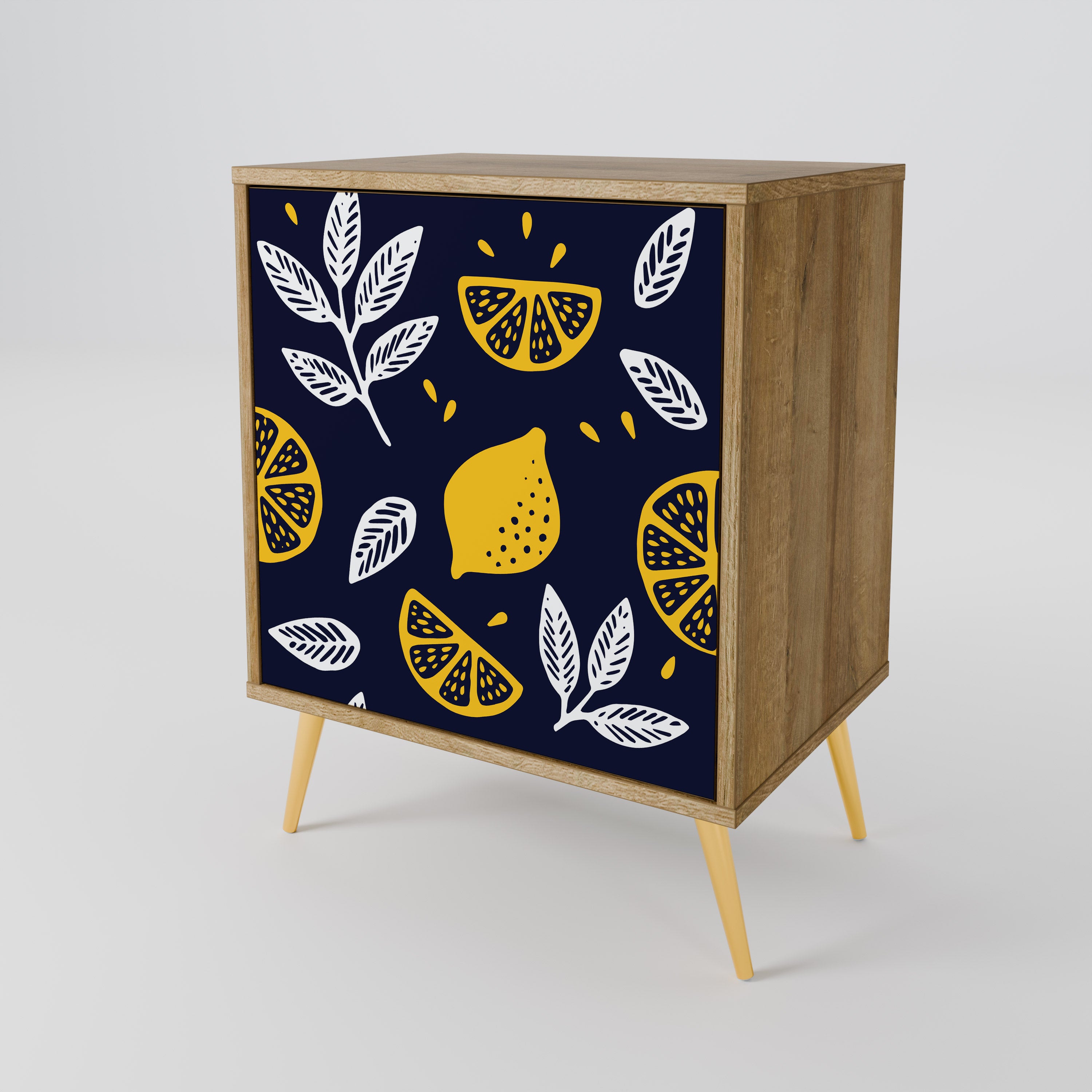 CITRUS BLACK AND WHITE 1-Door Sideboard