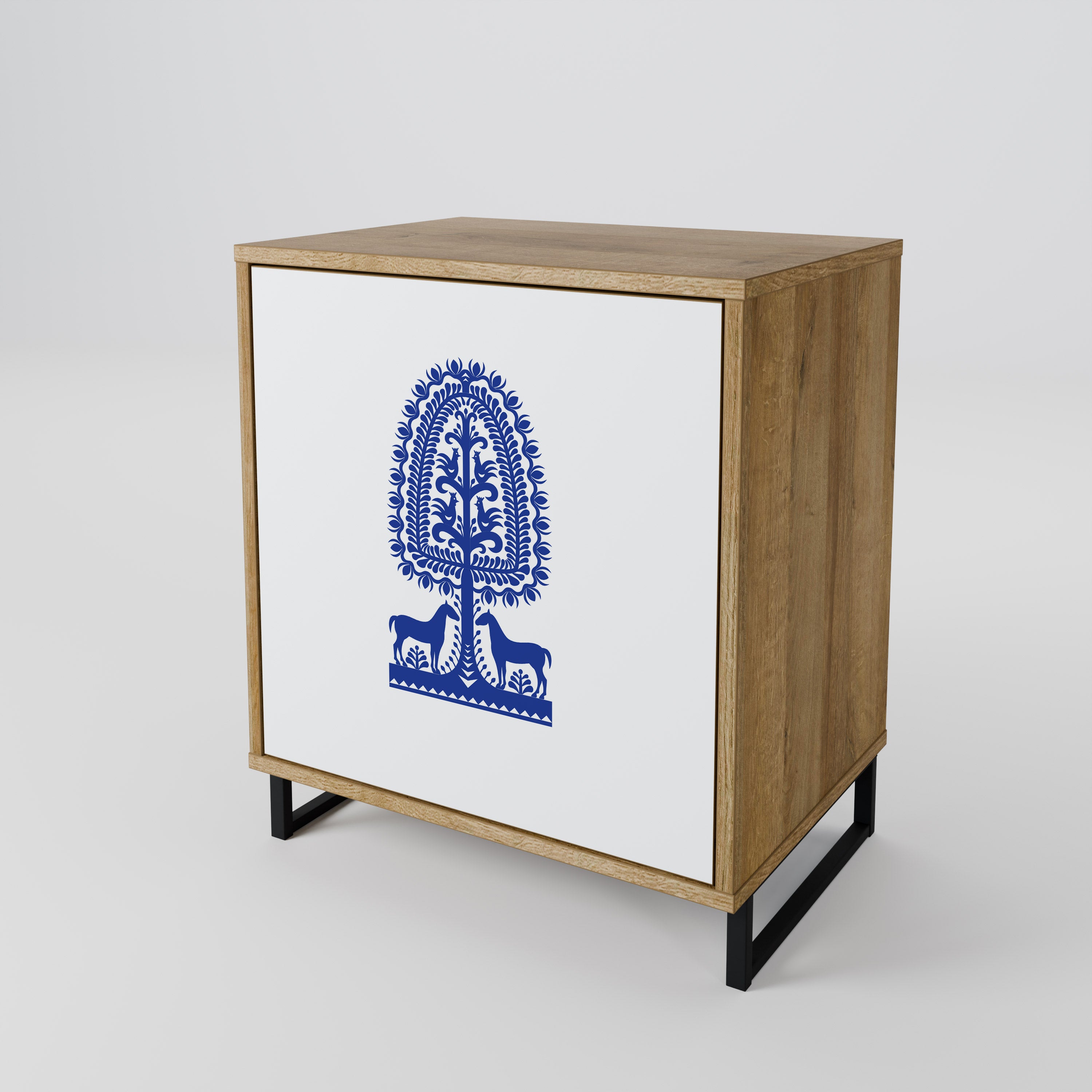 POLISH FOLK ART 1-Door Sideboard