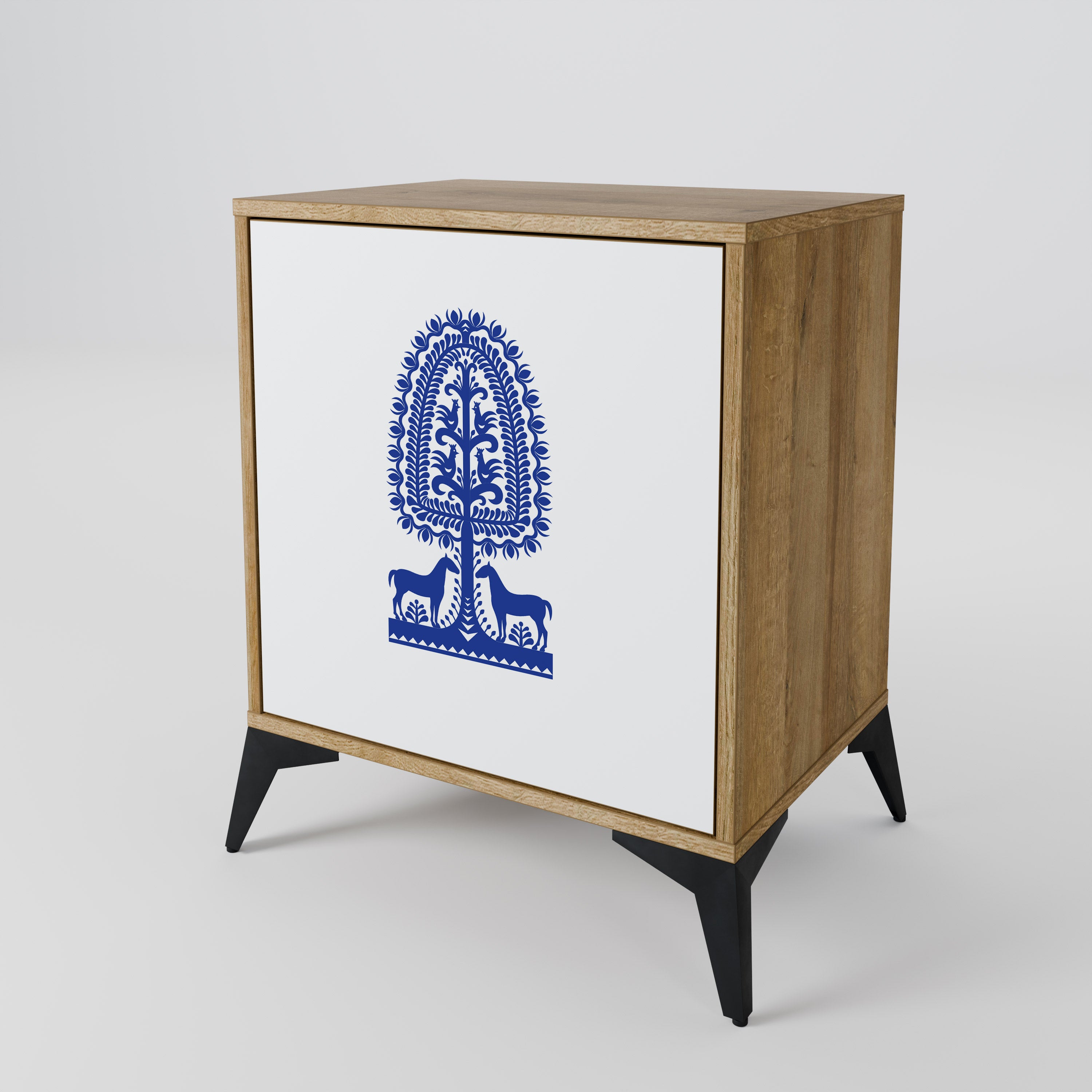 POLISH FOLK ART 1-Door Sideboard