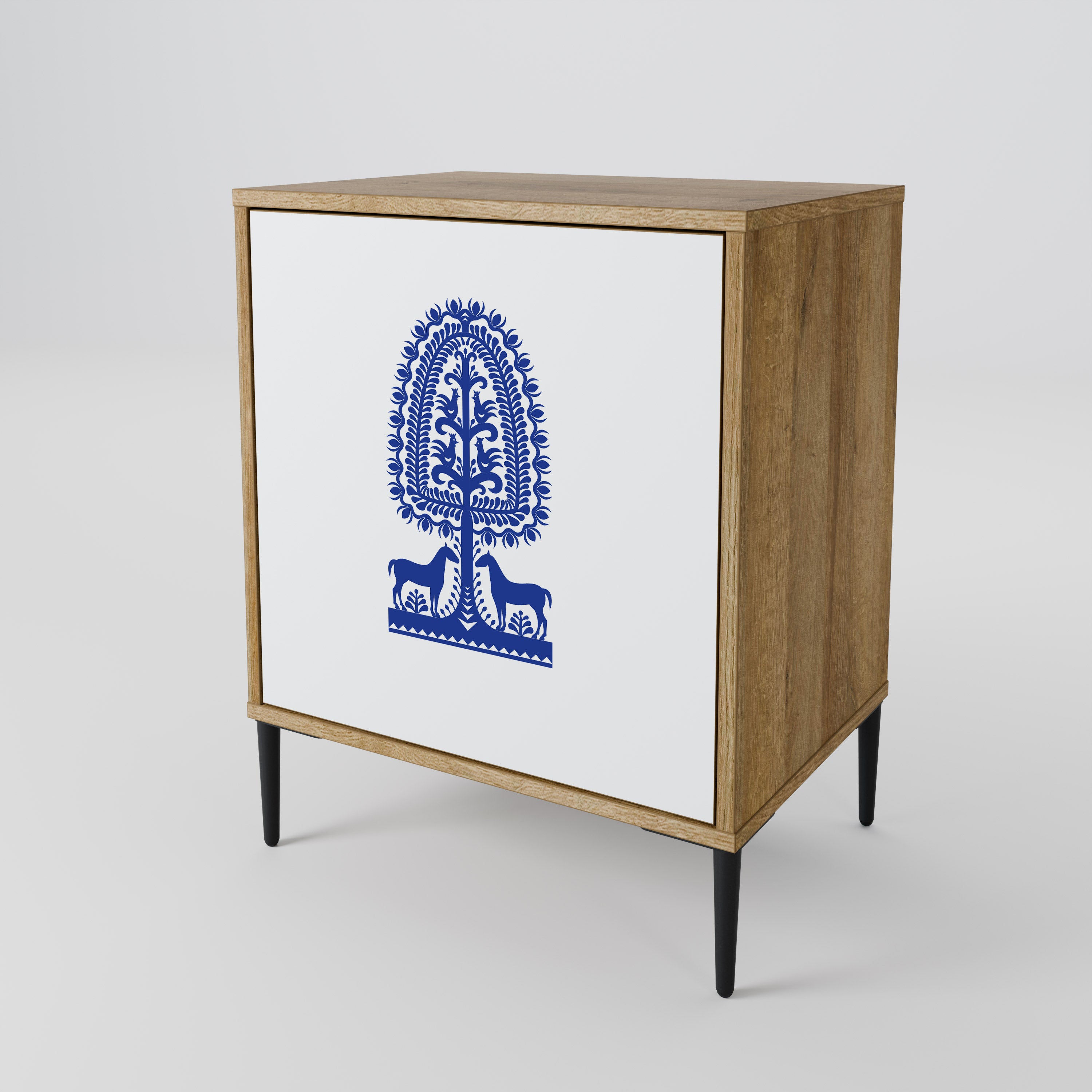 POLISH FOLK ART 1-Door Sideboard