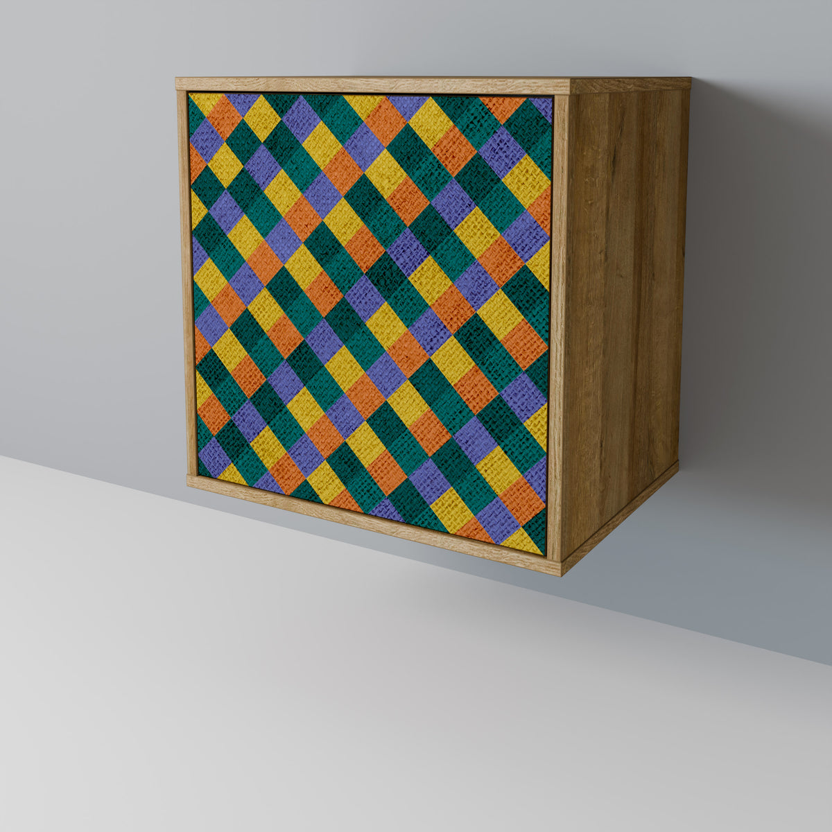 PAINTED SQUARES MIX Μπουφές 1-θύρας