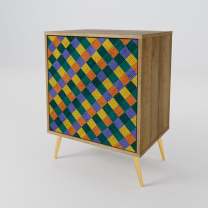 PAINTED SQUARES MIX Μπουφές 1-θύρας