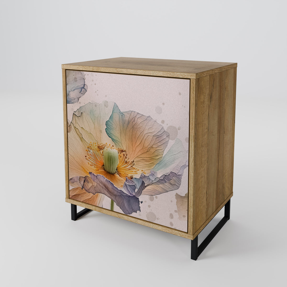 SOFTEN POPPY 1-Door Sideboard