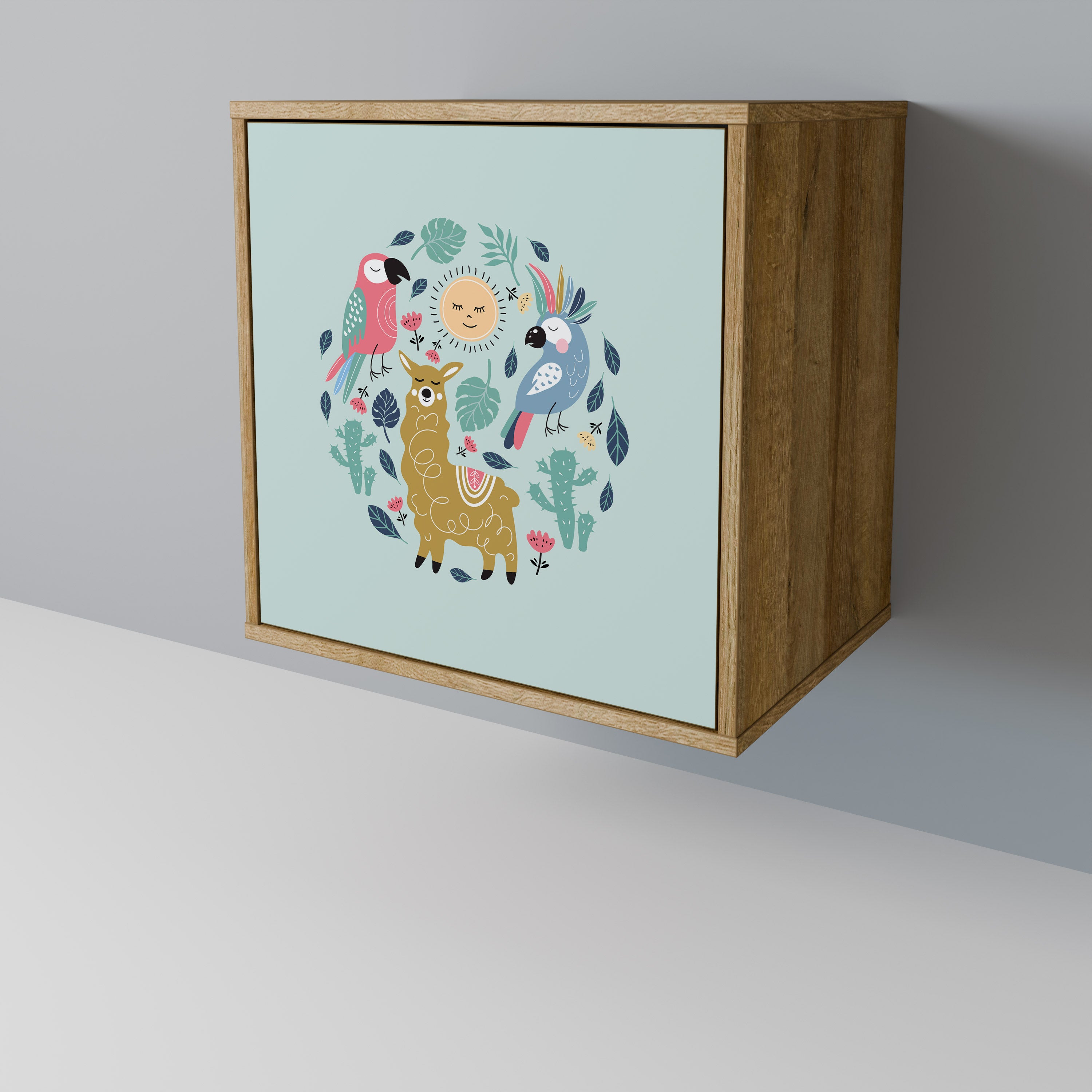 COLORFUL ALPACAS 1-Door Sideboard