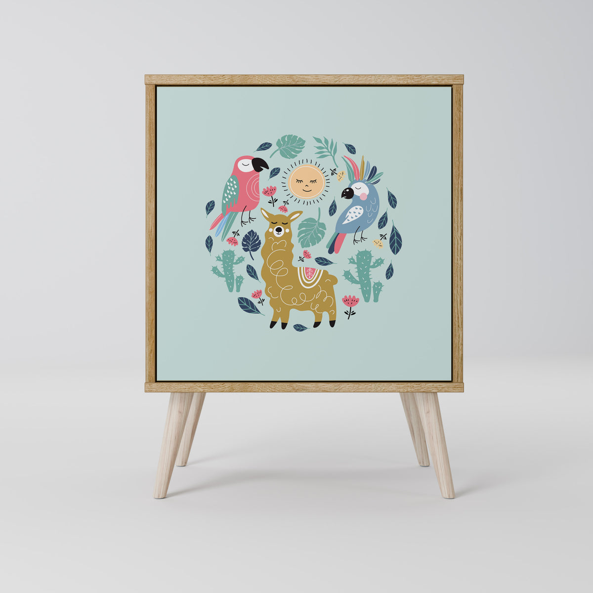 COLORFUL ALPACAS Μπουφές 1-θύρας