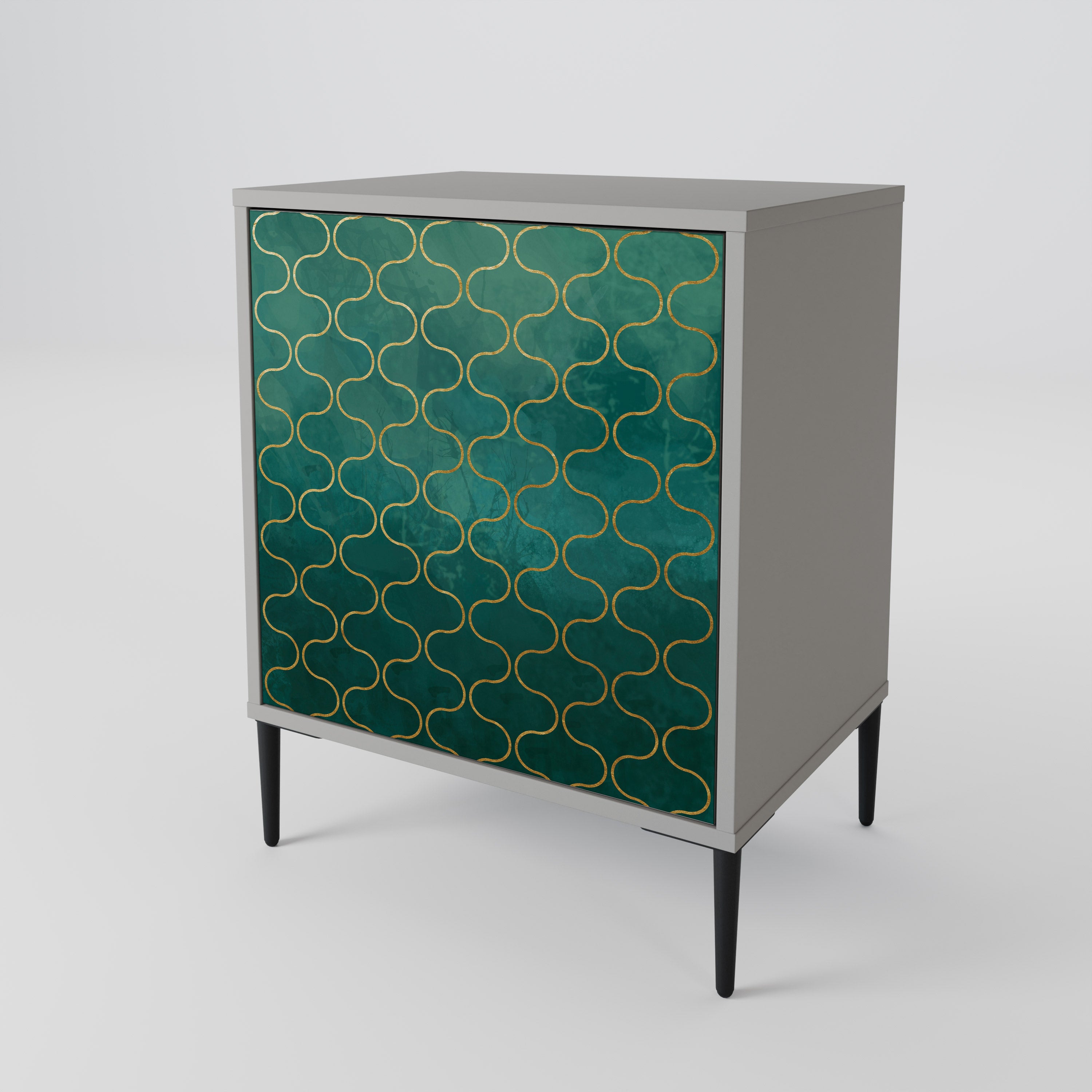 TESSELATED GREENERY 1-Door Sideboard