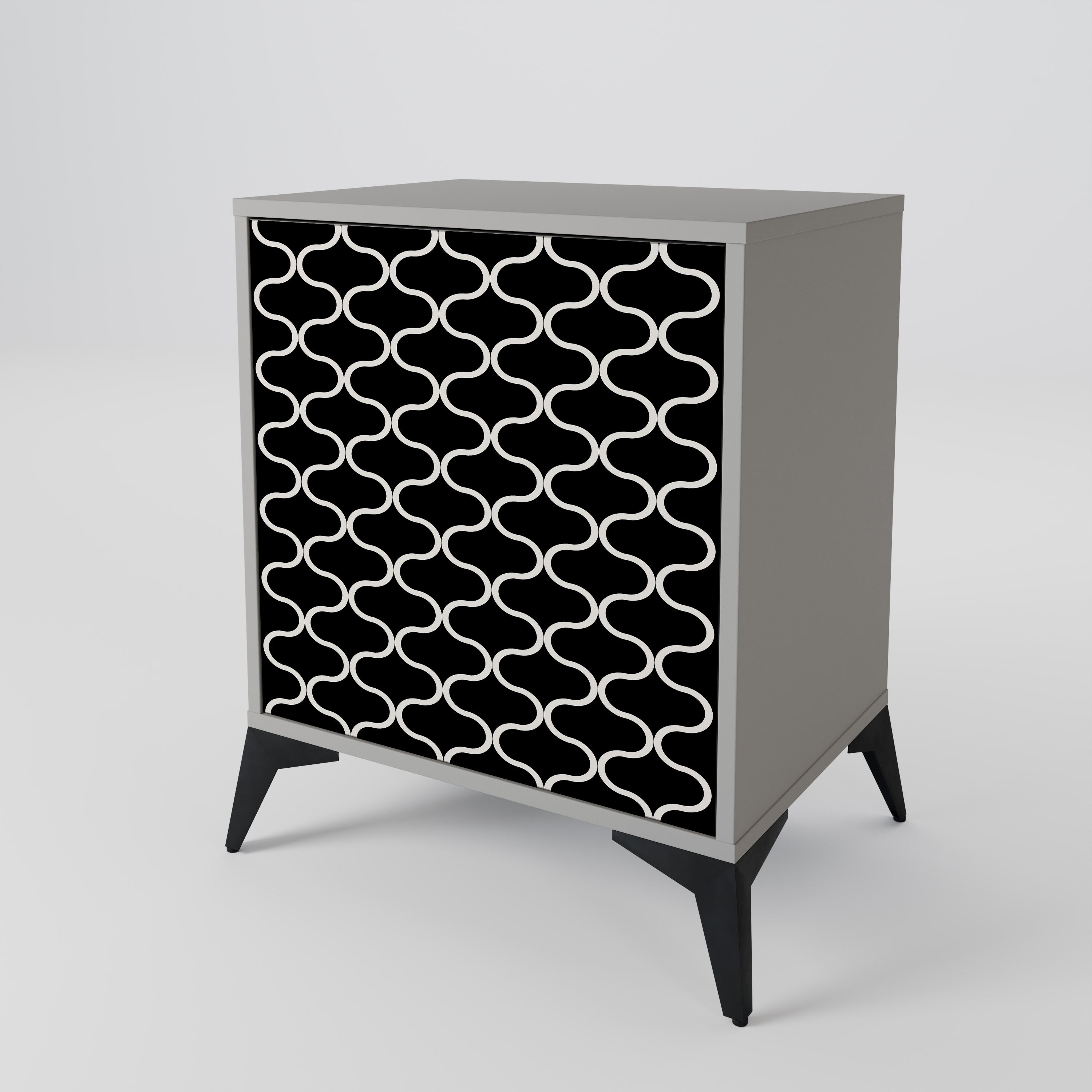 TESSELATED BLACKNESS 1-Door Sideboard