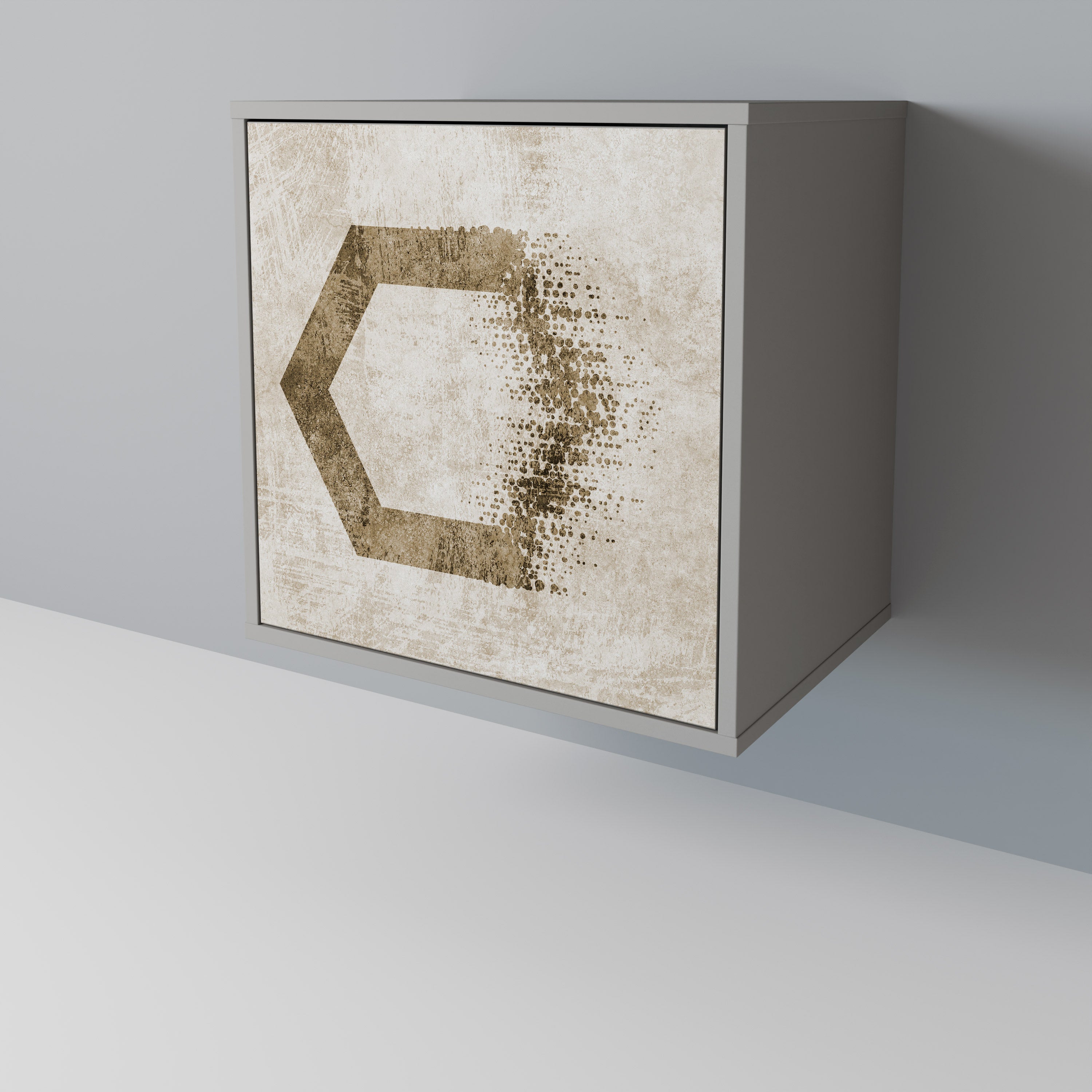 HEXAGONAL SHAPES 1-Door Sideboard