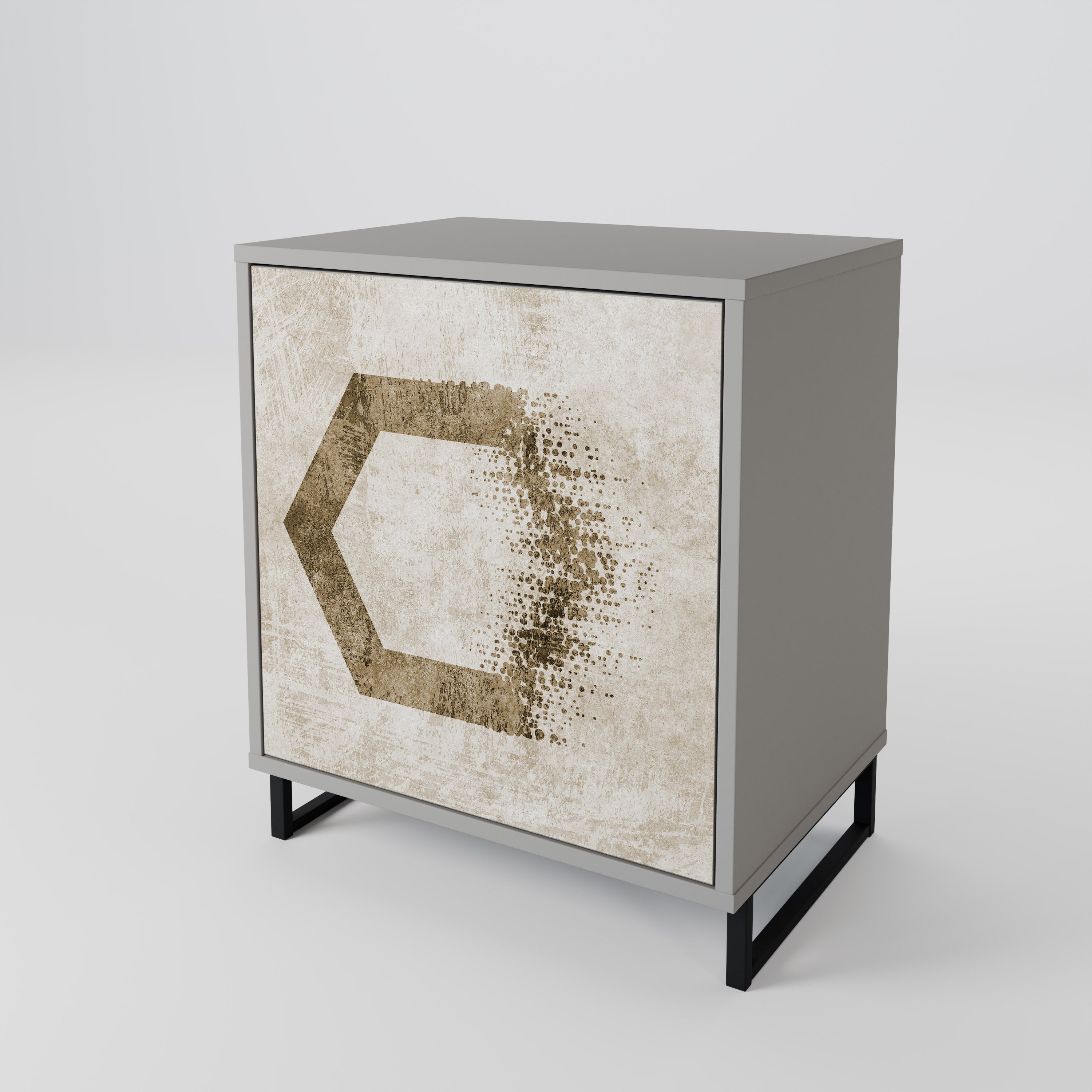 HEXAGONAL SHAPES 1-Door Sideboard