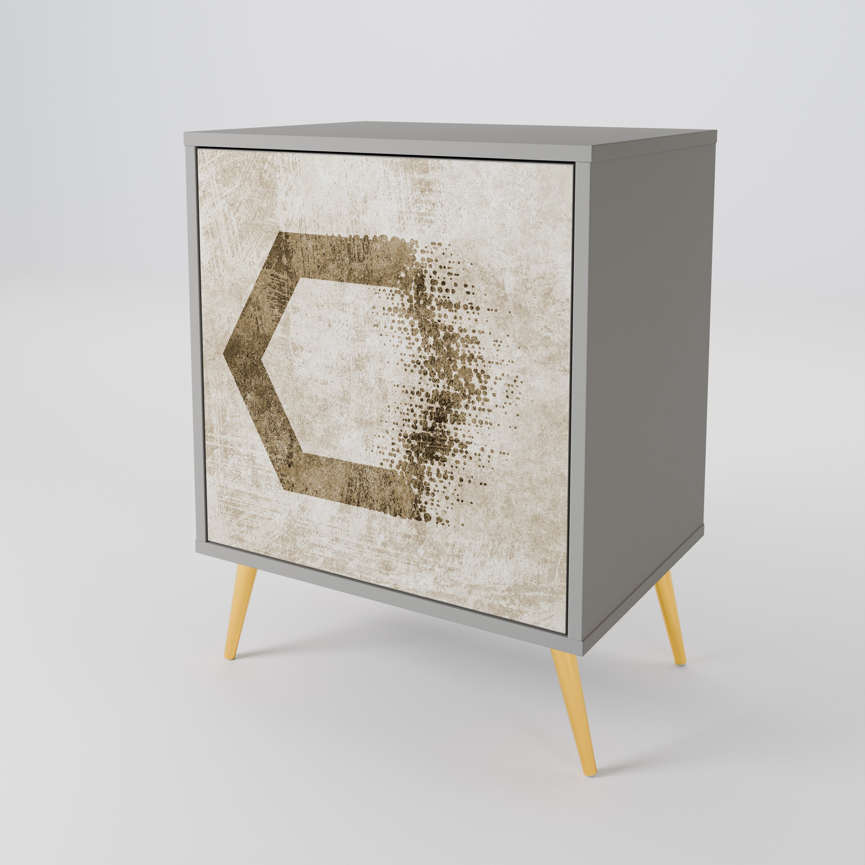 HEXAGONAL SHAPES 1-Door Sideboard