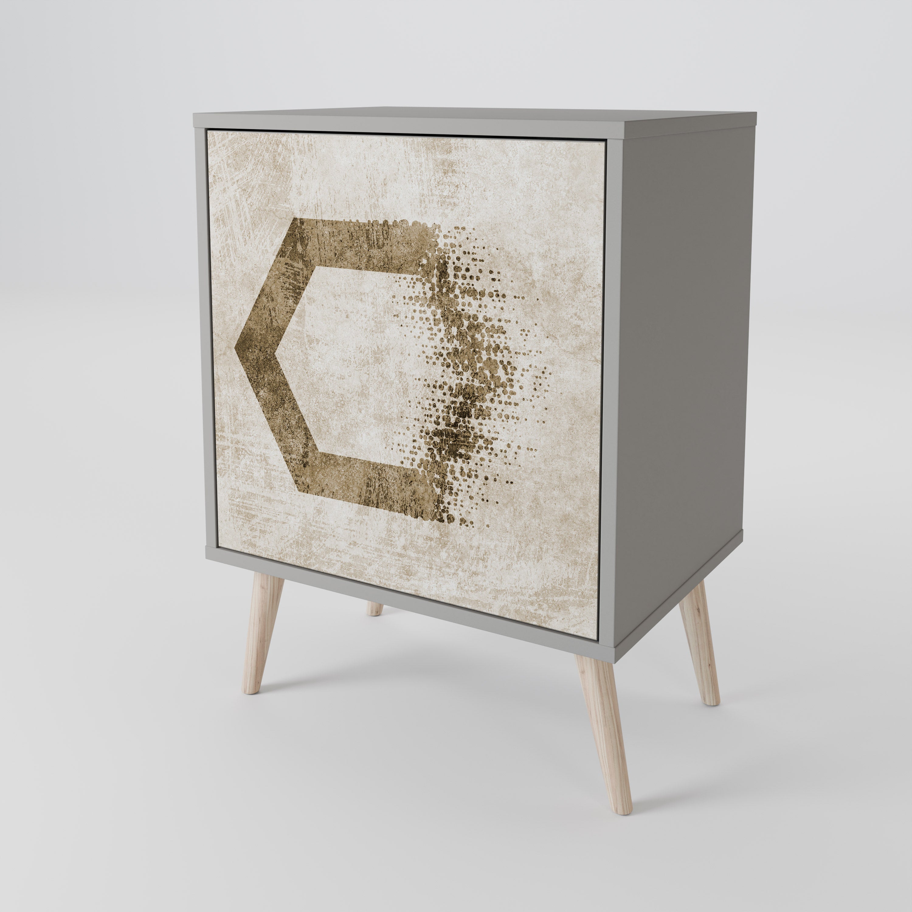 HEXAGONAL SHAPES 1-Door Sideboard
