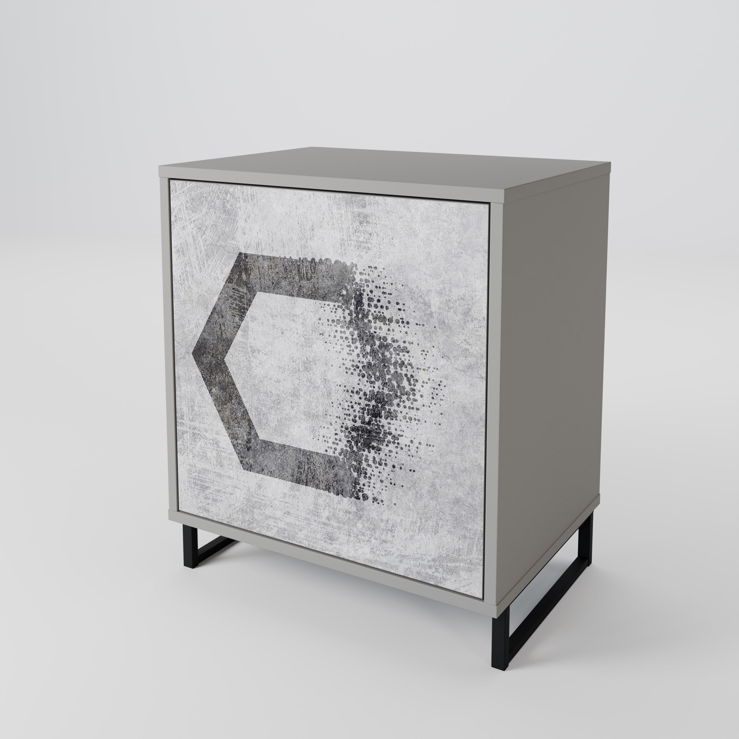 HEXAGONAL FIGURES 1-Door Sideboard