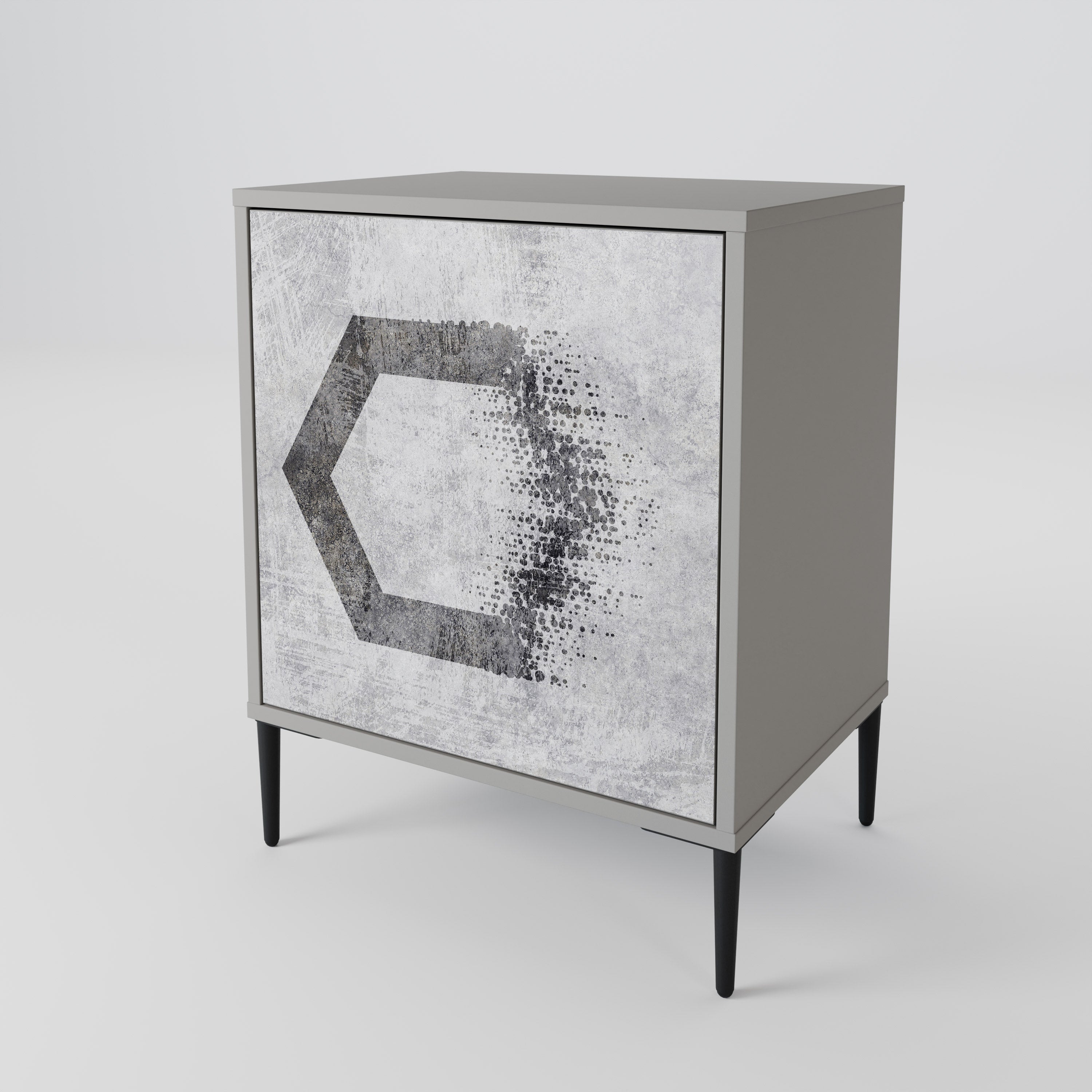 HEXAGONAL FIGURES 1-Door Sideboard