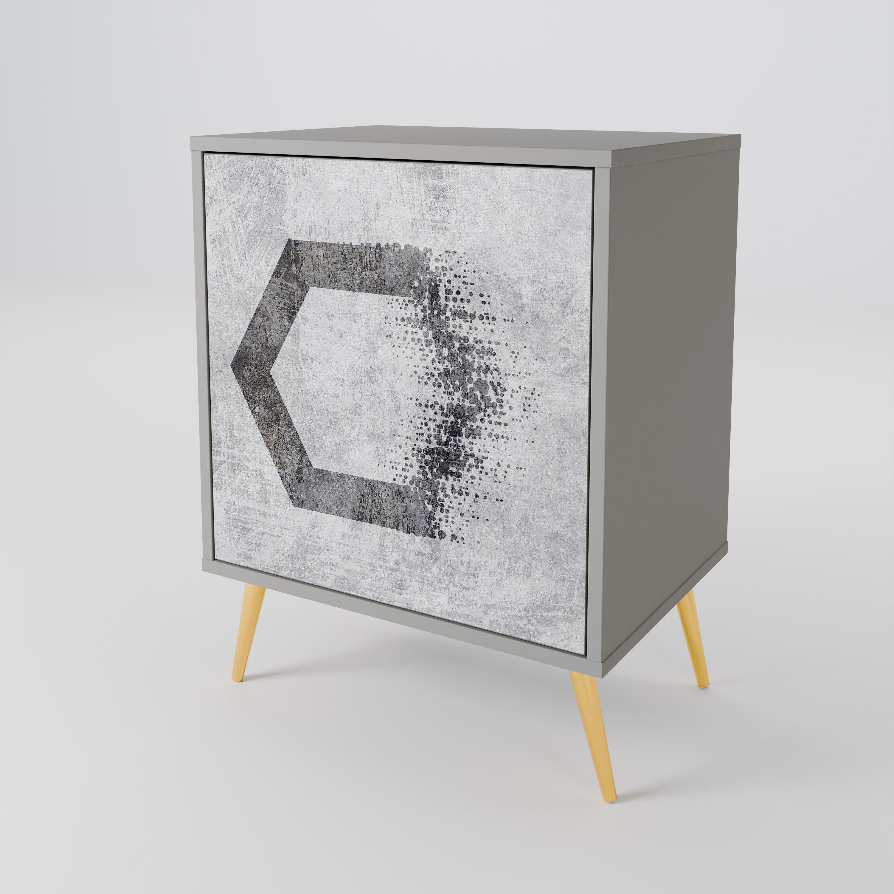 HEXAGONAL FIGURES 1-Door Sideboard