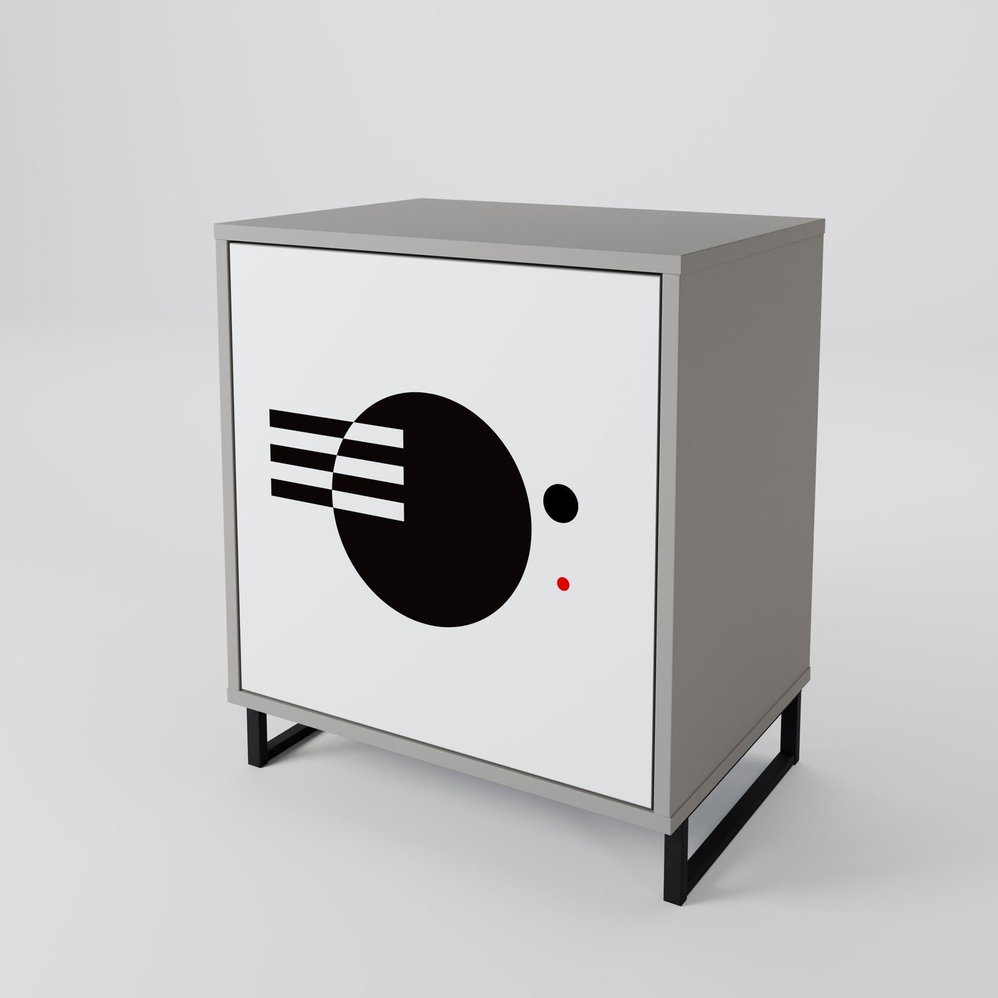 BLACK AND WHITE COMBINATION Μπουφές 1-θύρας