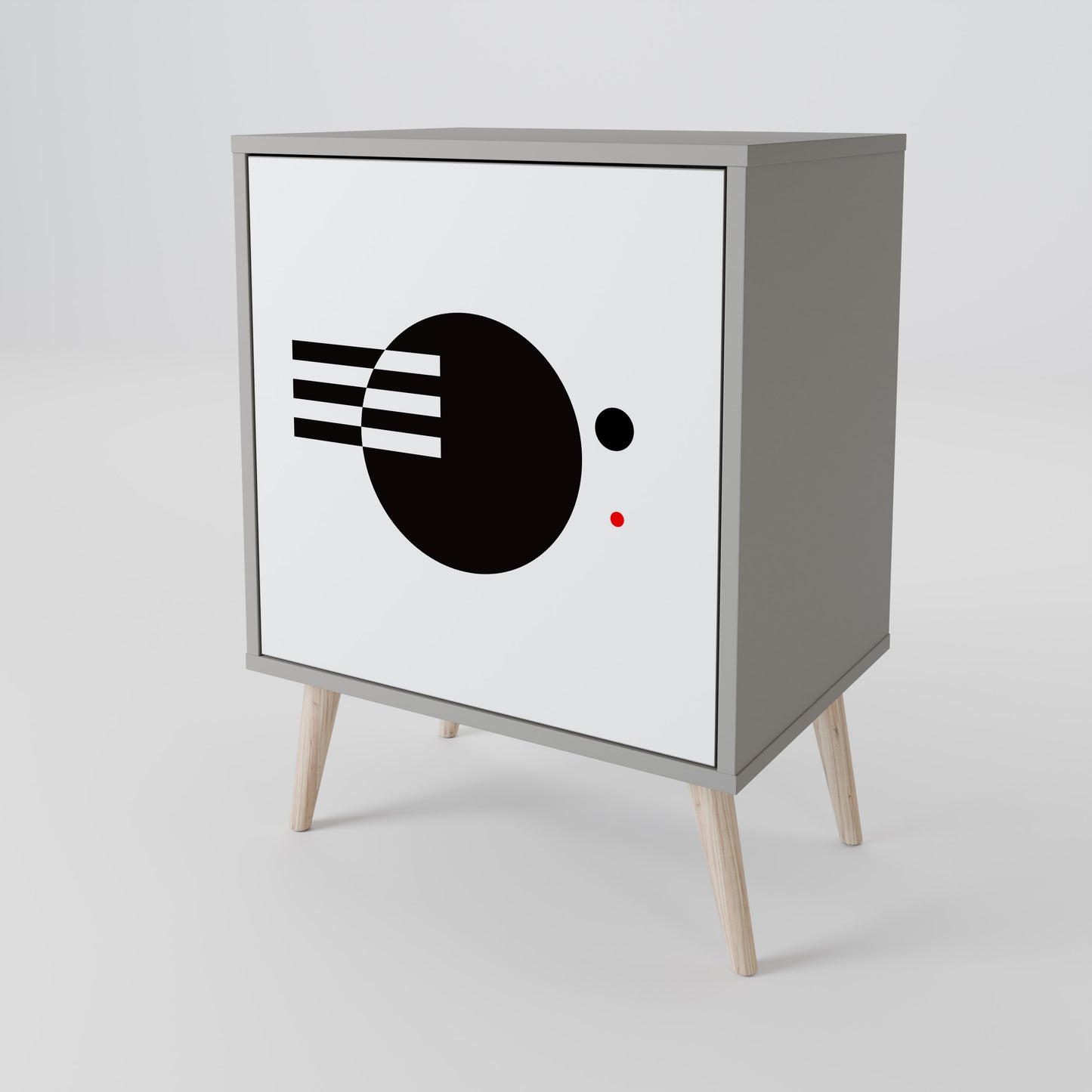 BLACK AND WHITE COMBINATION Μπουφές 1-θύρας