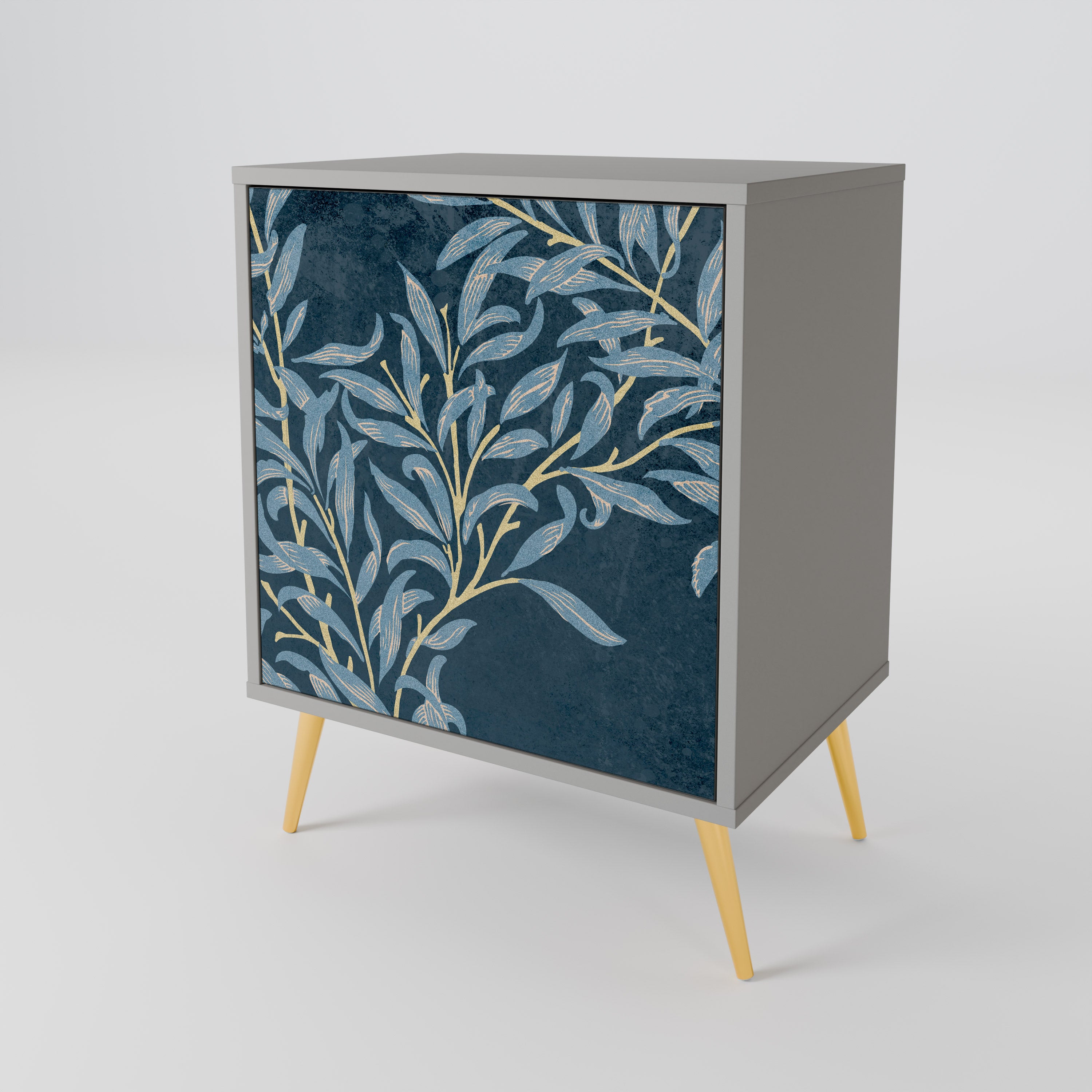 BLUE LEAVES 1-Door Sideboard