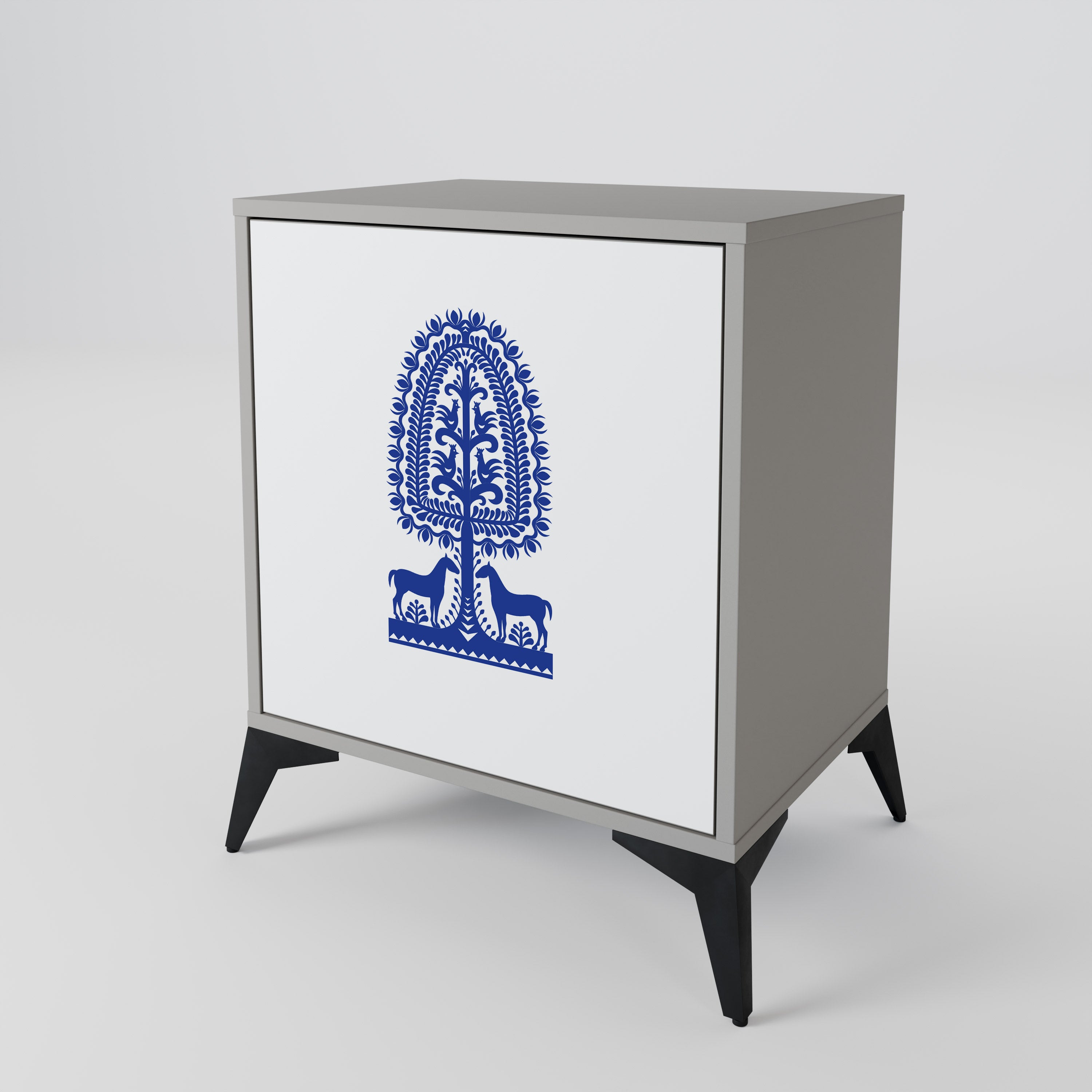 POLISH FOLK ART 1-Door Sideboard