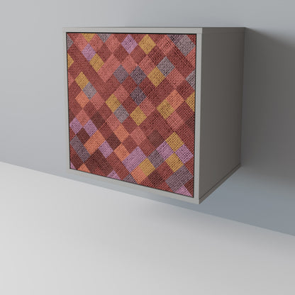 PAINTED SQUARES 1-Door Sideboard